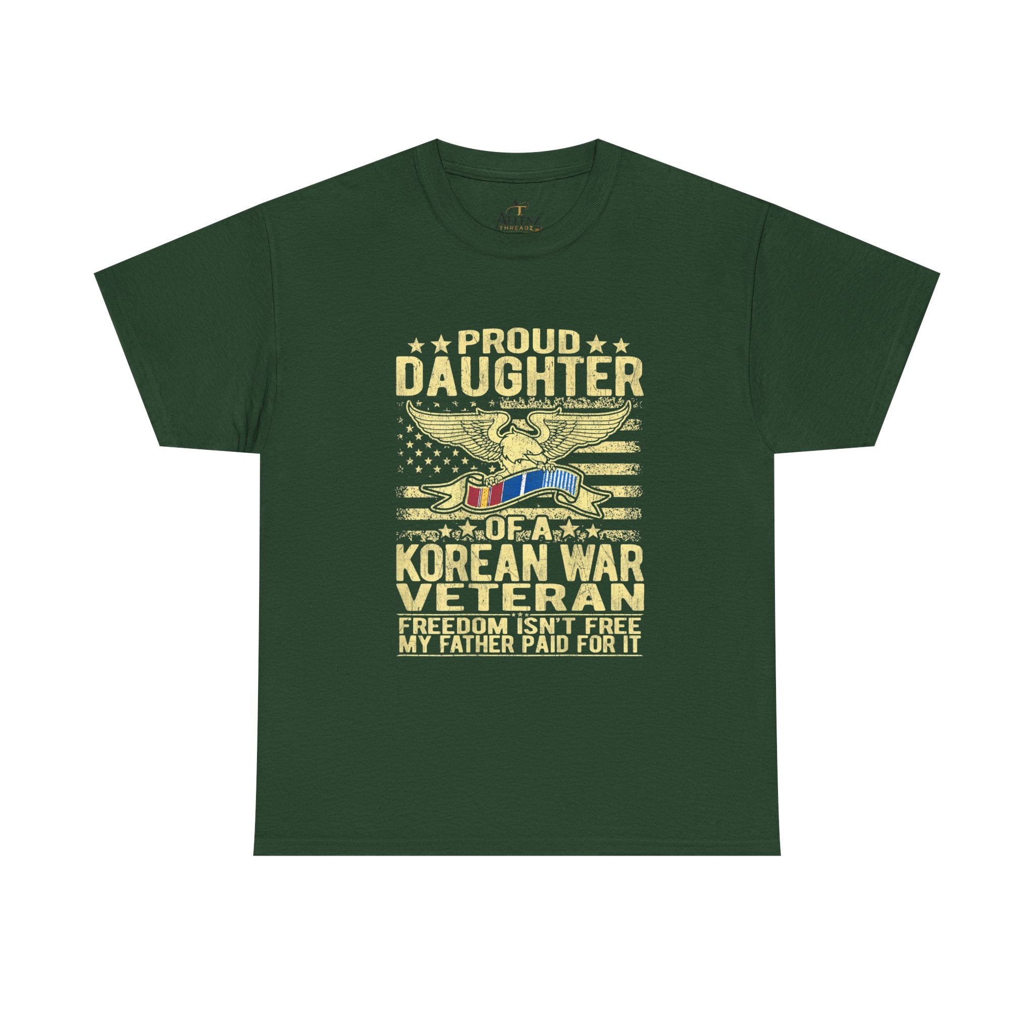 Unisex Heavy Cotton Tee Proud Daughter of a Korean War Veteran