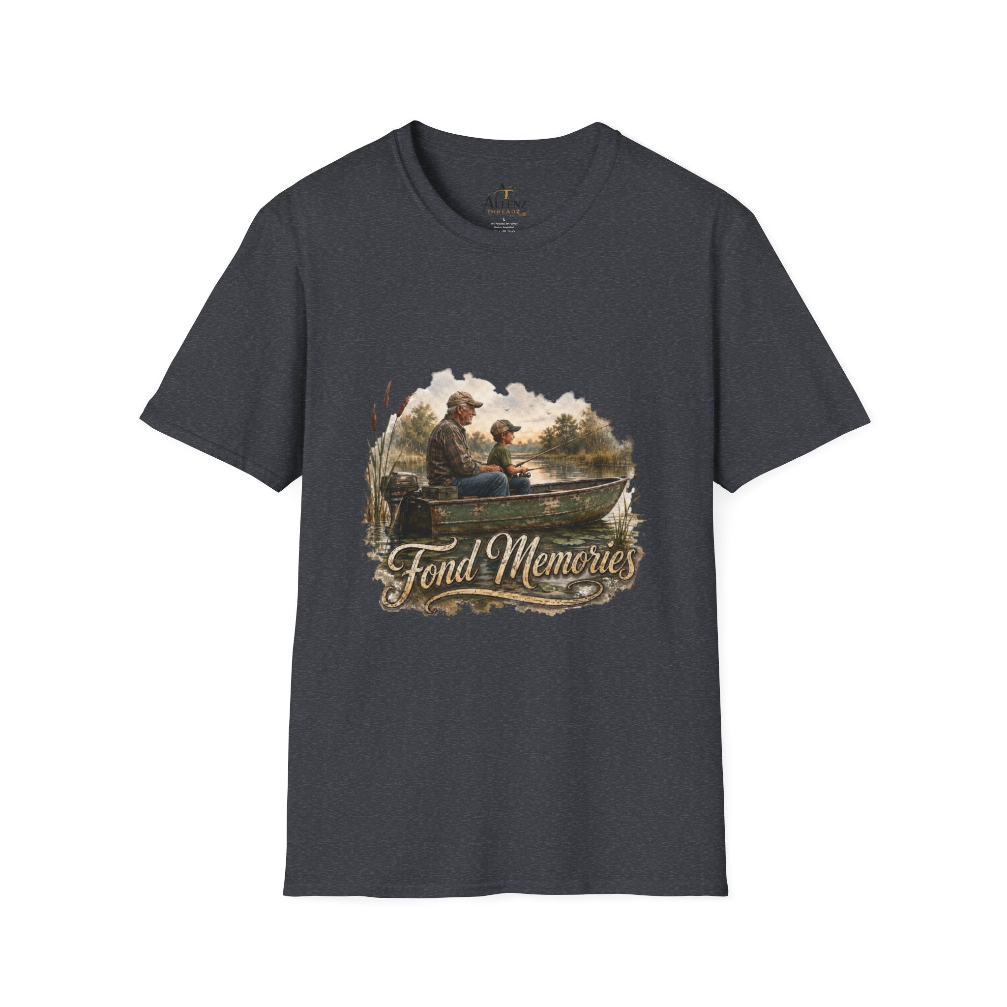 Grandpa and Grandson Fishing Unisex Softstyle T-Shirt