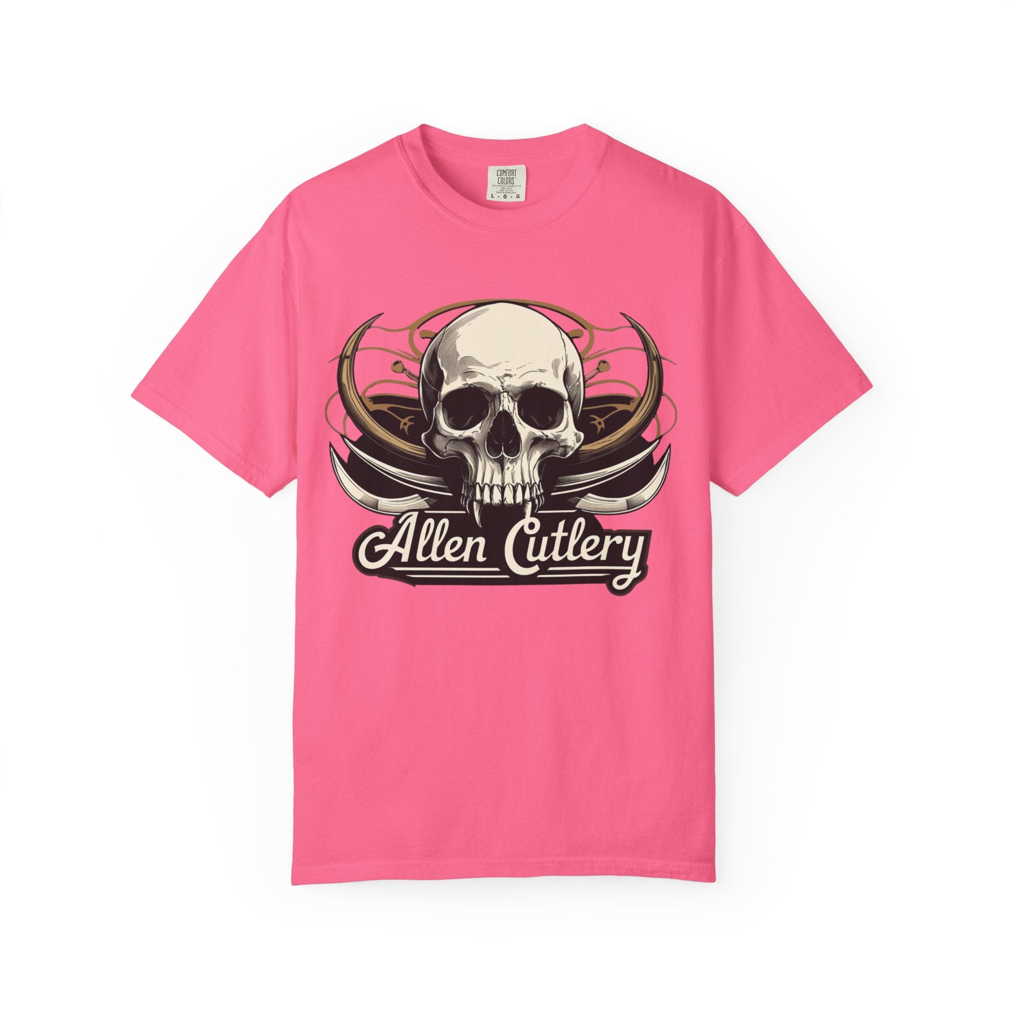 Skull Logo T-Shirt — "Allen Cutlery" Retro Gothic Tee