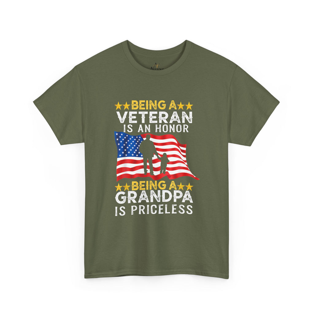 Unisex Heavy Cotton Tee Veteran Grandpa Patriotic