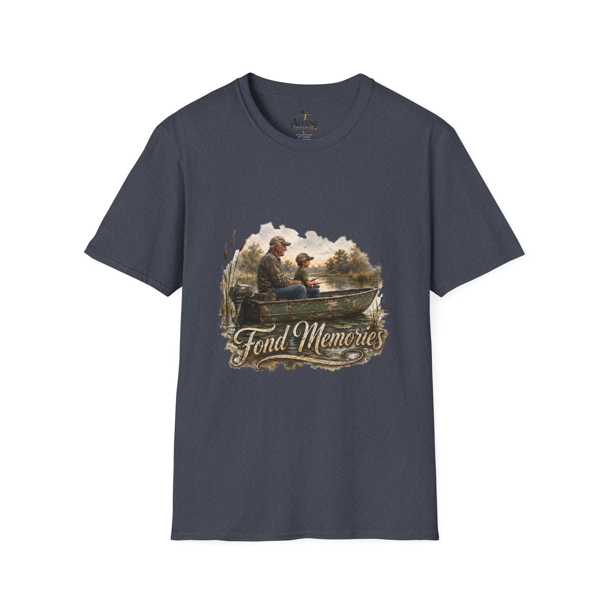 Grandpa and Grandson Fishing Unisex Softstyle T-Shirt