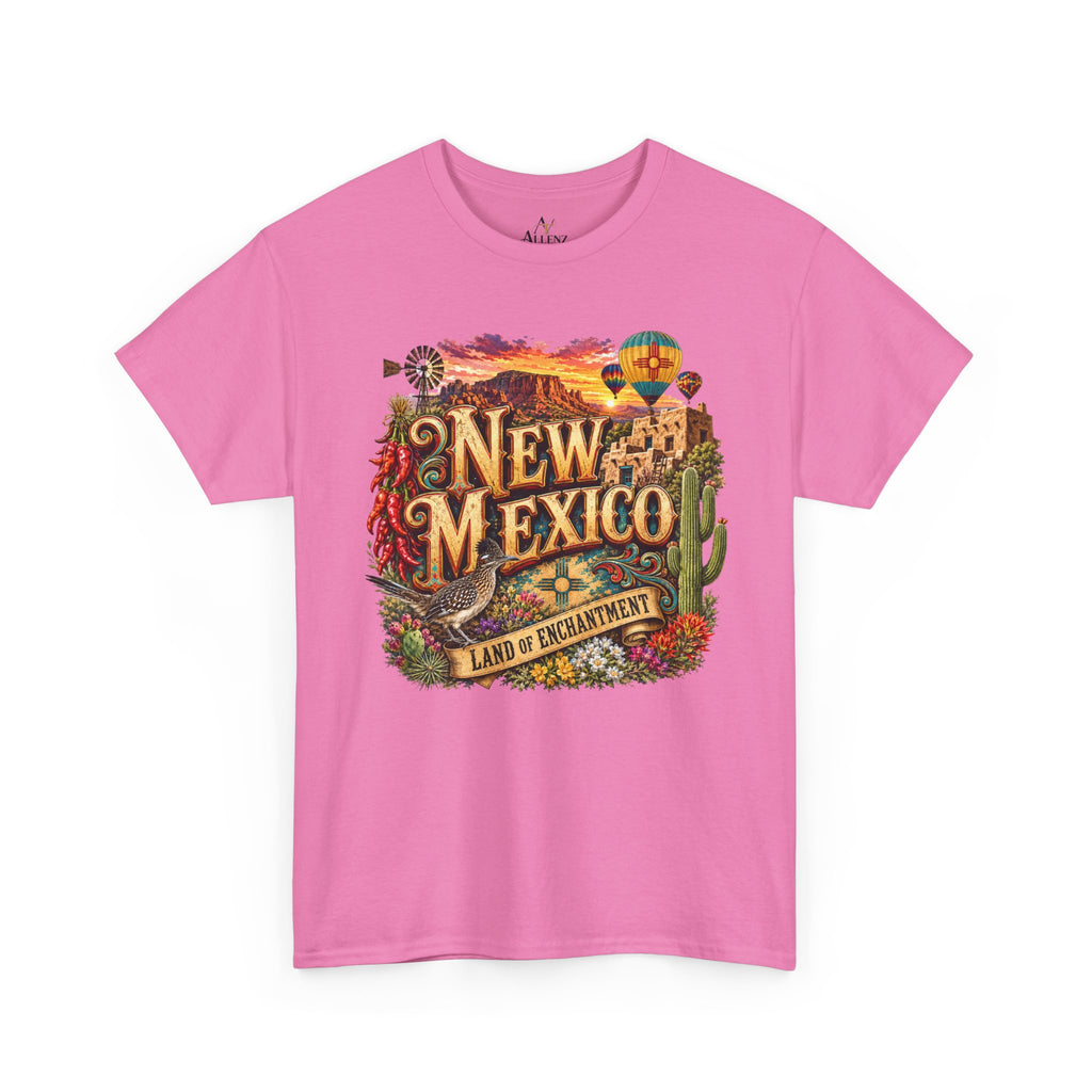 Unisex Heavy Cotton Tee🌵 New Mexico – Land of Enchantment Desert Spirit 🌄🎈