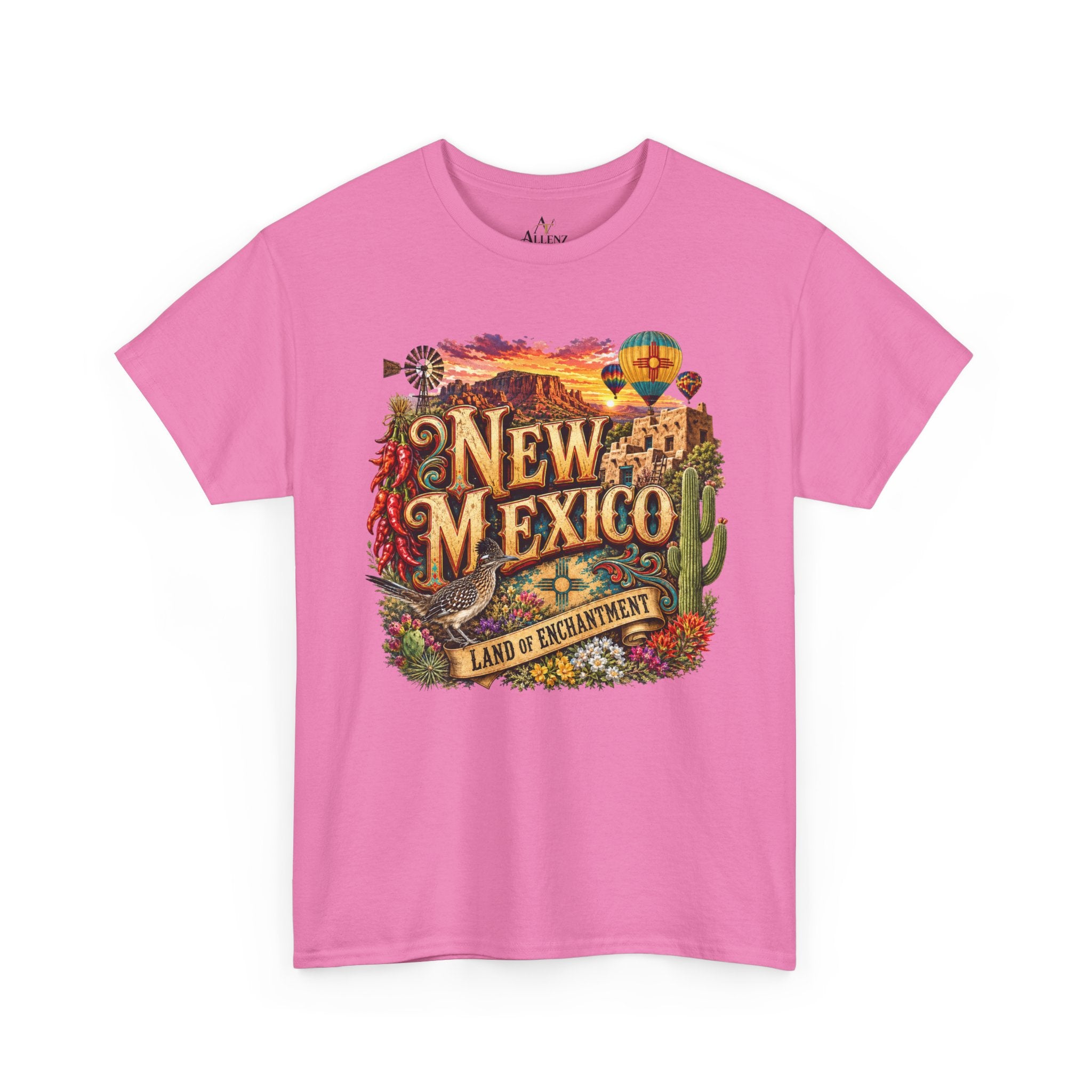 Unisex Heavy Cotton Tee🌵 New Mexico – Land of Enchantment Desert Spirit 🌄🎈