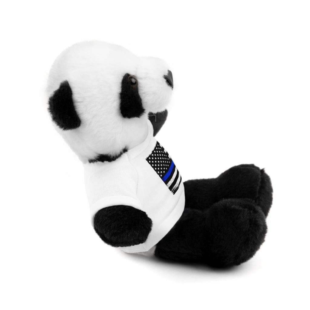 Kids Stuffed Animal with Thin Blue line flag Tee