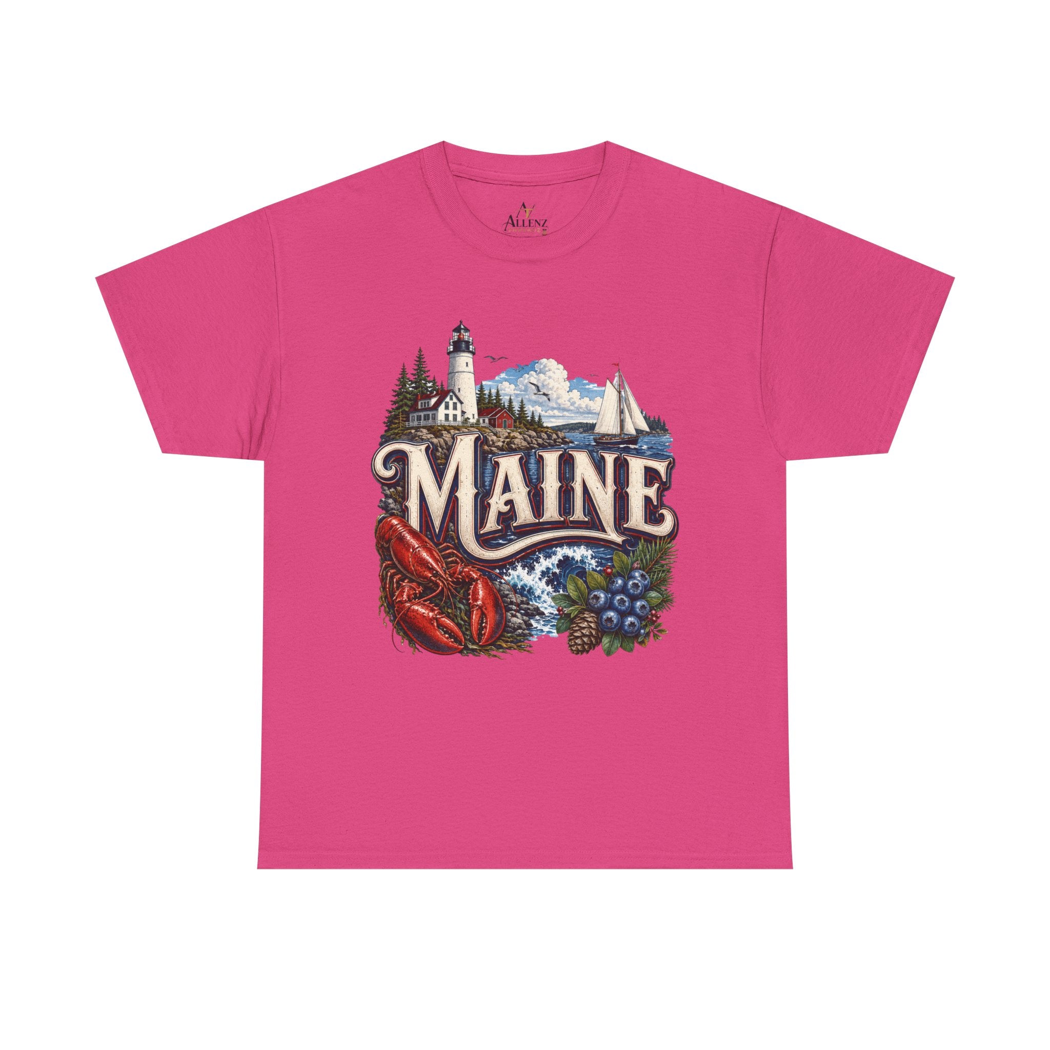 Unisex Heavy Cotton Tee 🦞 Maine – Coastal Beauty and New England Charm 🦞