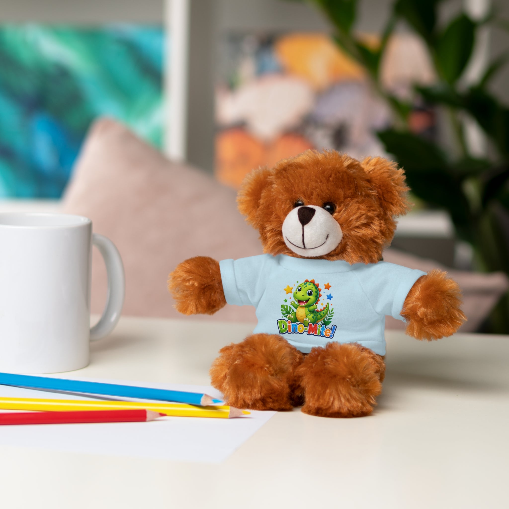 Kids Stuffed Animal with Dino-Mite T-Shirt