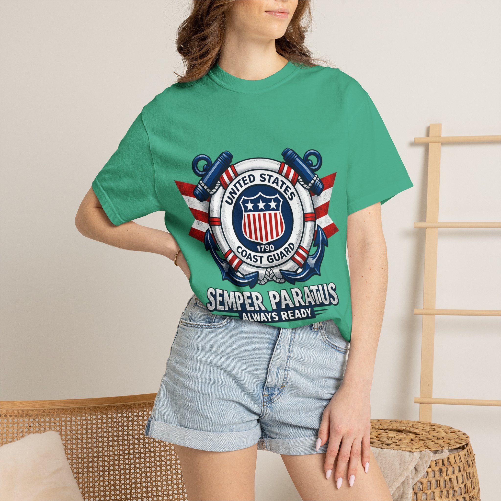 US Coast Guard “Semper Paratus” Emblem T-Shirt — Always Ready Patriotic Tee
