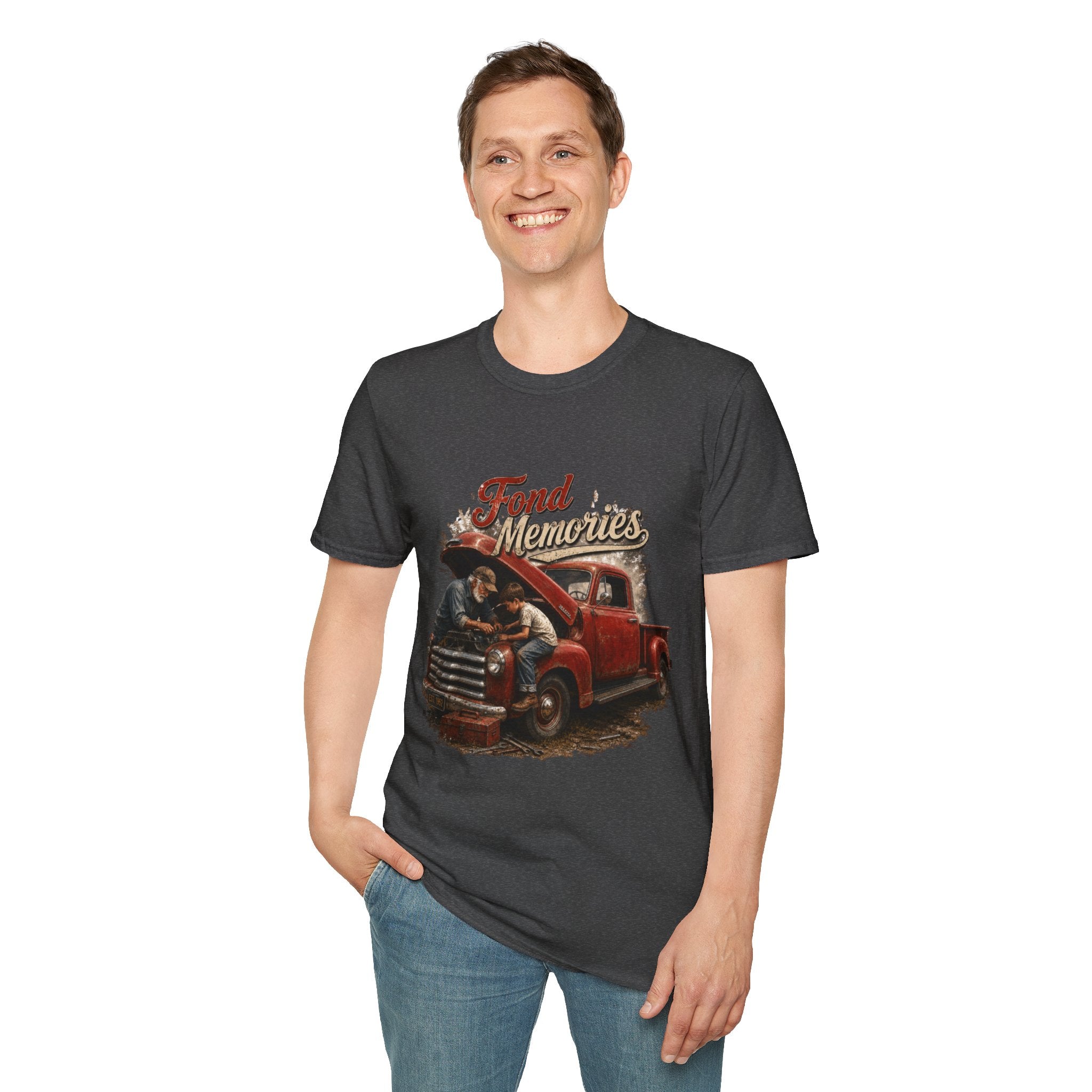 Grandpa and Grandson Memories Unisex Softstyle T-Shirt