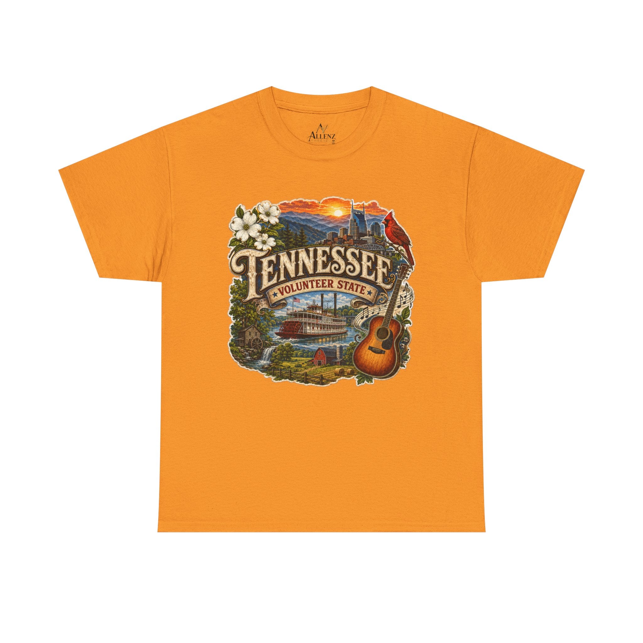 Unisex Heavy Cotton Tee🎸 Tennessee – Heart of the Volunteer State 🌄🎶