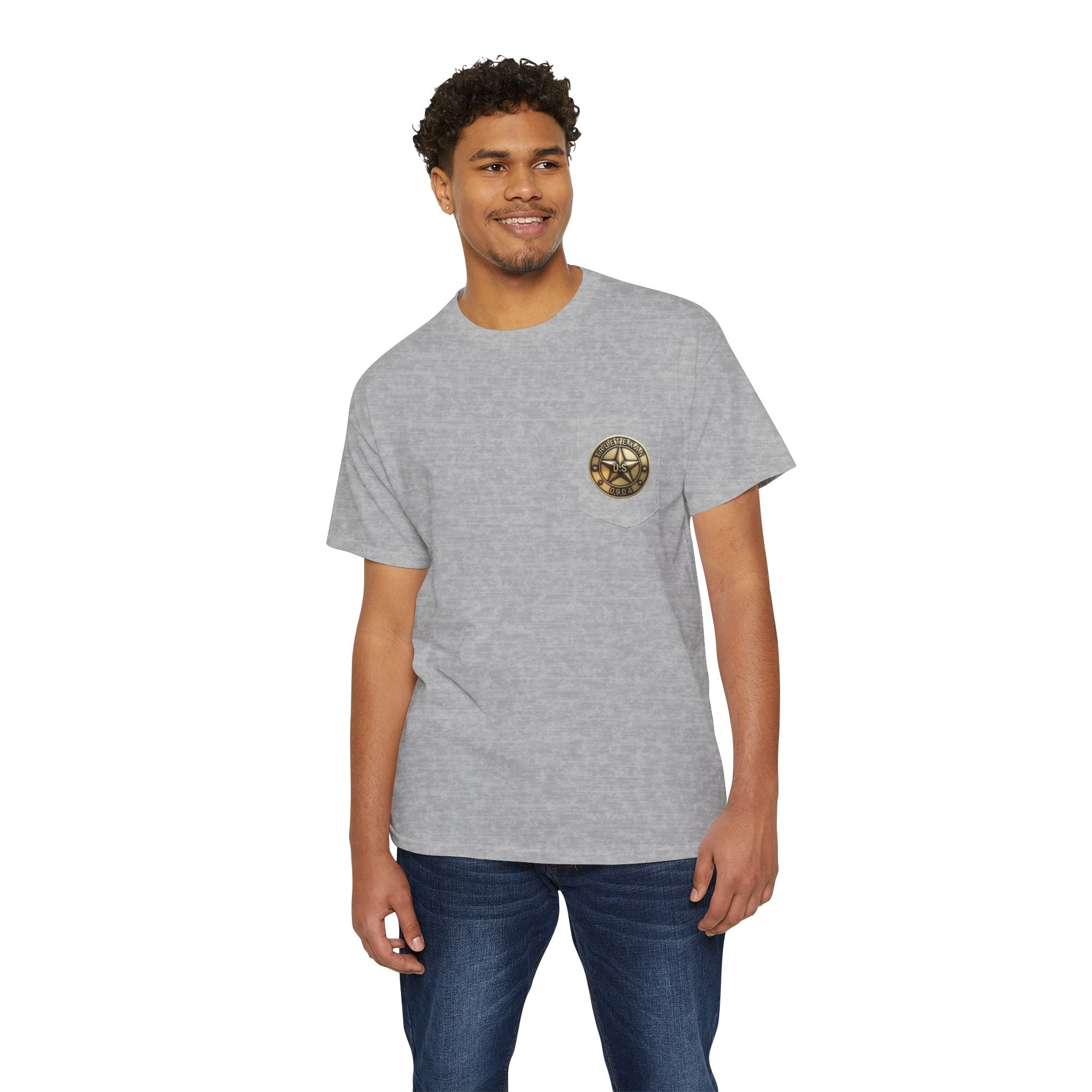 True Texan Badge Unisex Heavy Cotton Pocket Tee