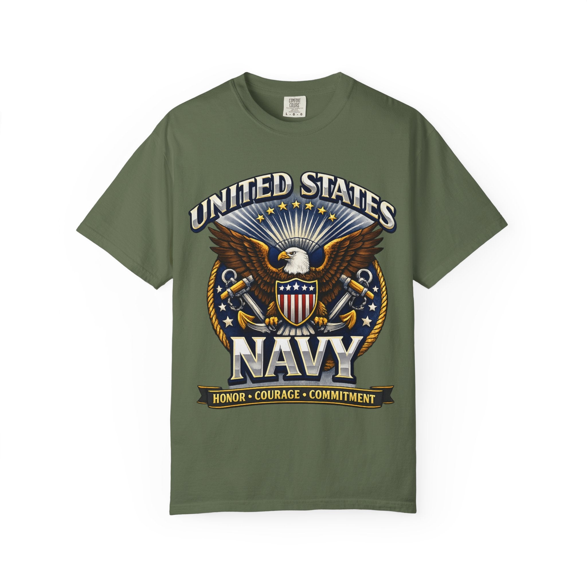 United States Navy Eagle Graphic T-Shirt — Honor Courage Commitment