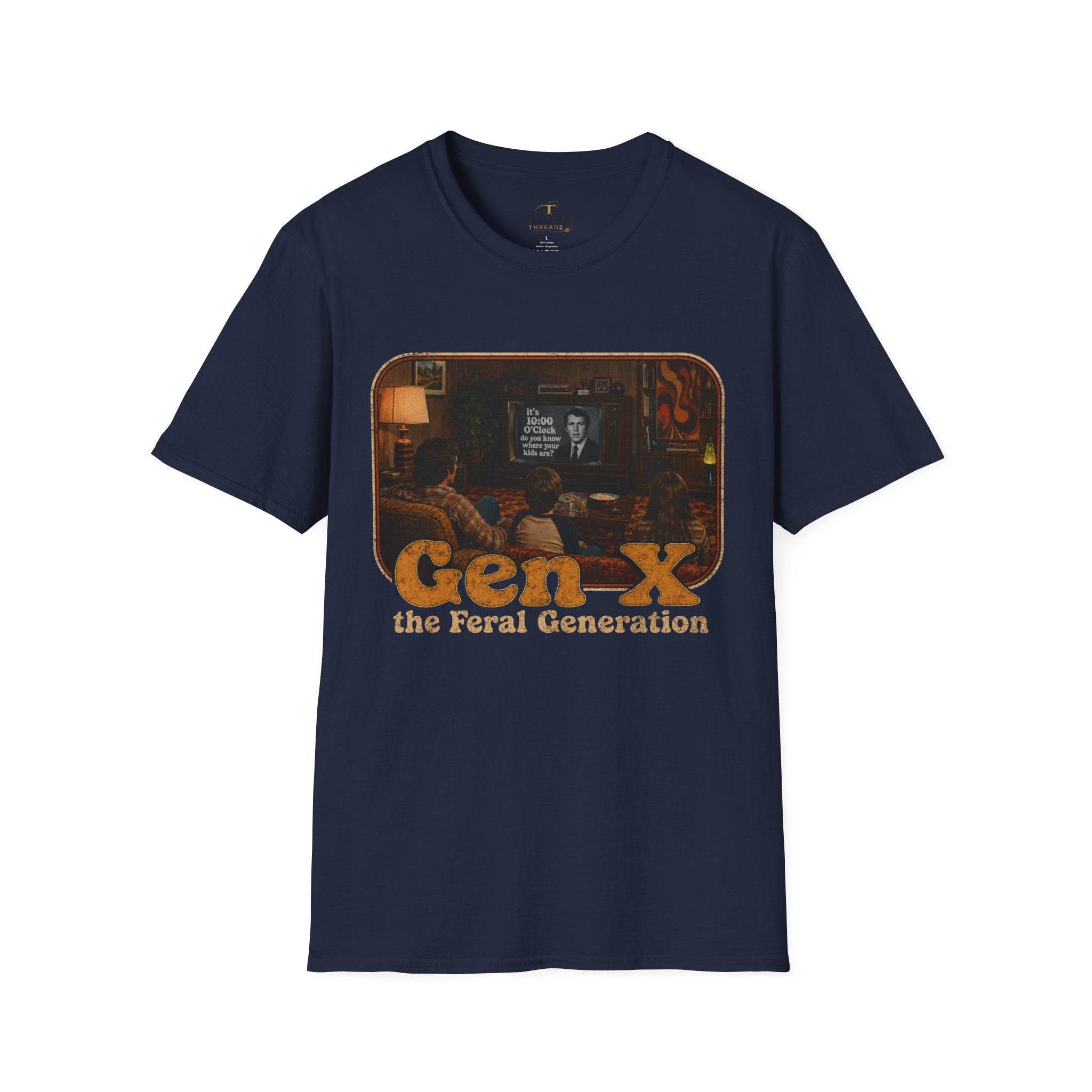 Gen X T-Shirt — "Gen X: The Feral Generation" Retro TV Nostalgia Tee