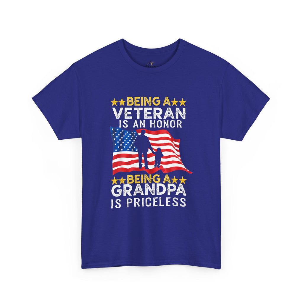 Unisex Heavy Cotton Tee Veteran Grandpa Patriotic