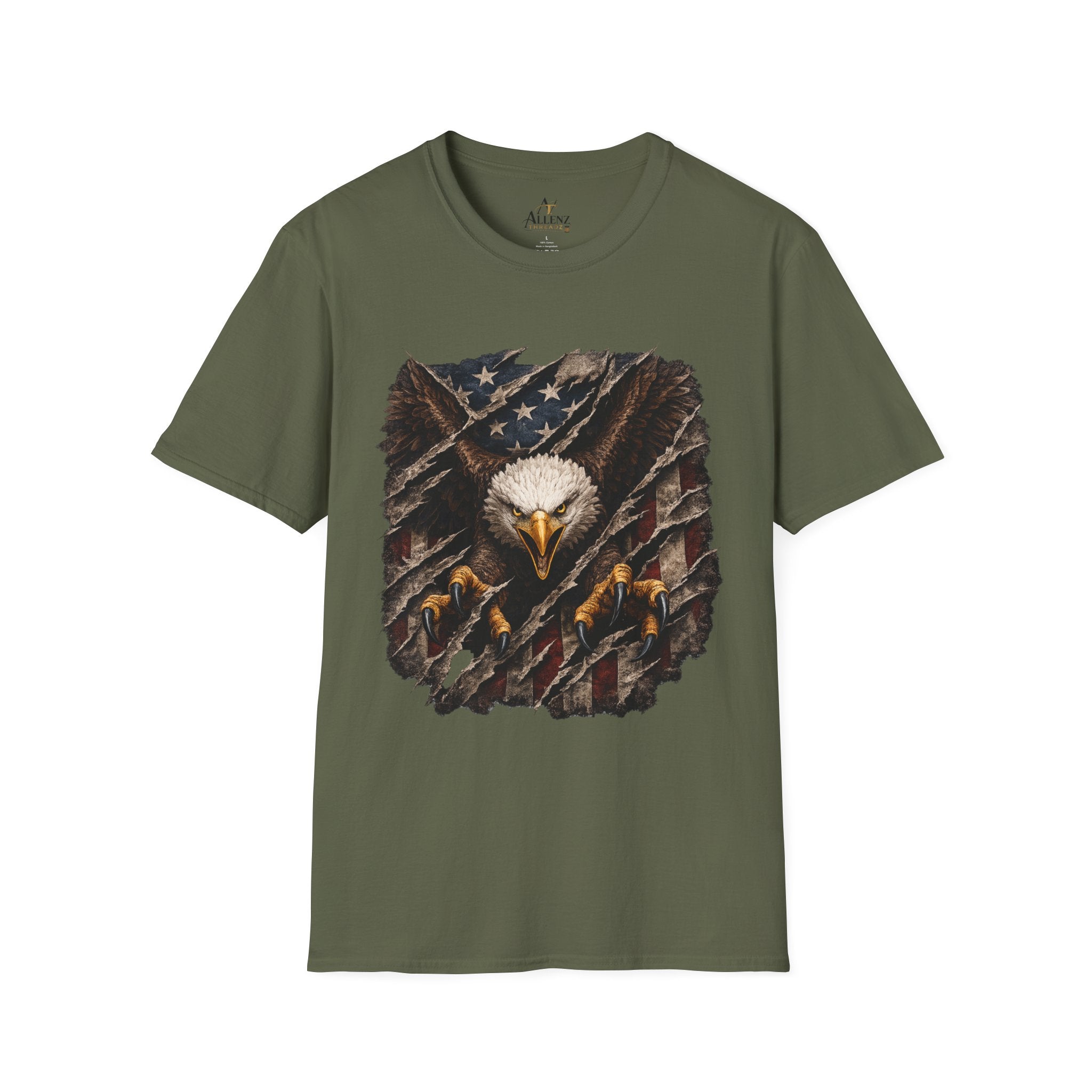 Eagle and Tattered American Flag T-Shirt
