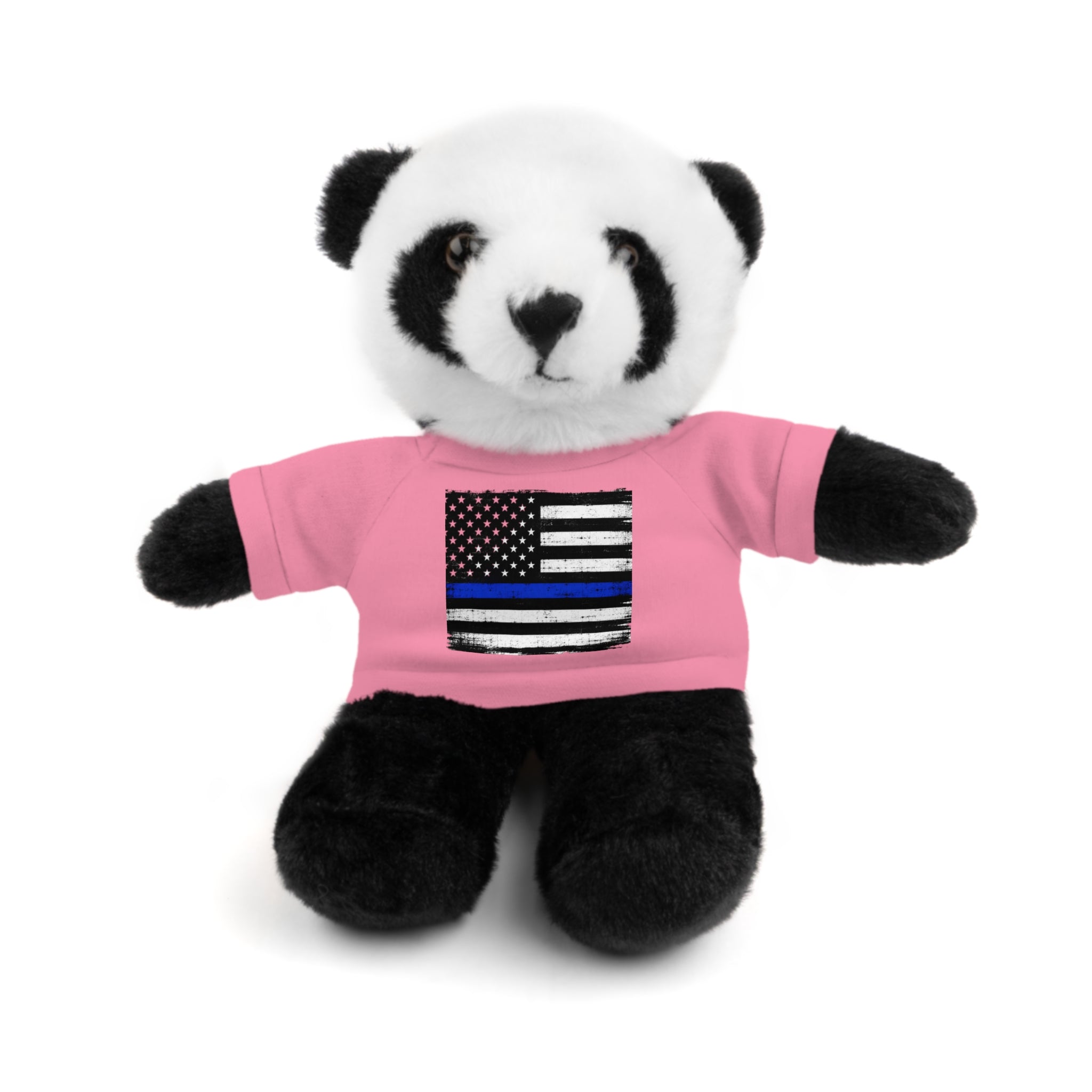 Kids Stuffed Animal with Thin Blue line flag Tee