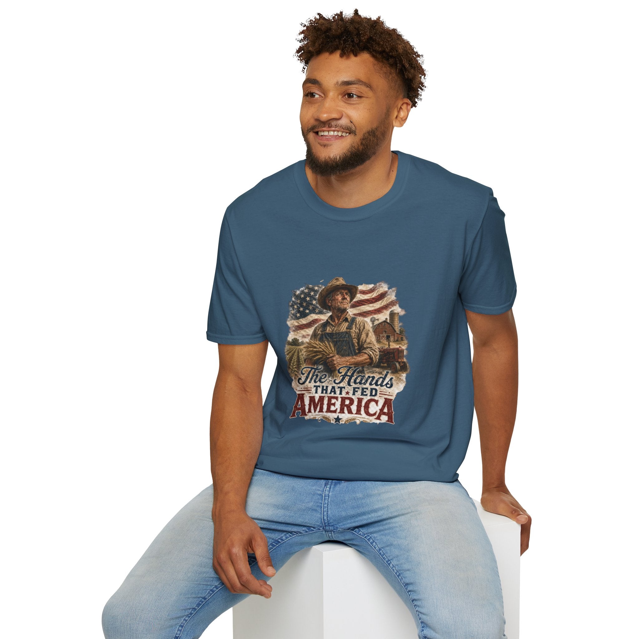 The Hands that fed America Unisex Softstyle T-Shirt