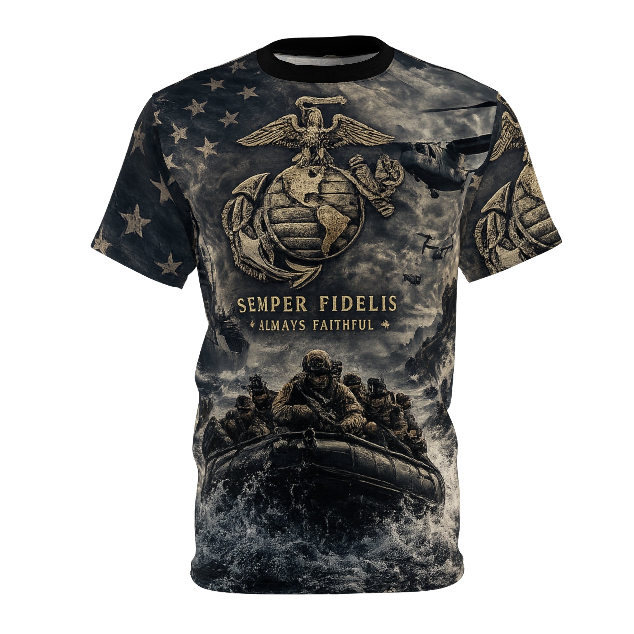 Marines always faithful Unisex Cut and Sew Tee (AOP).