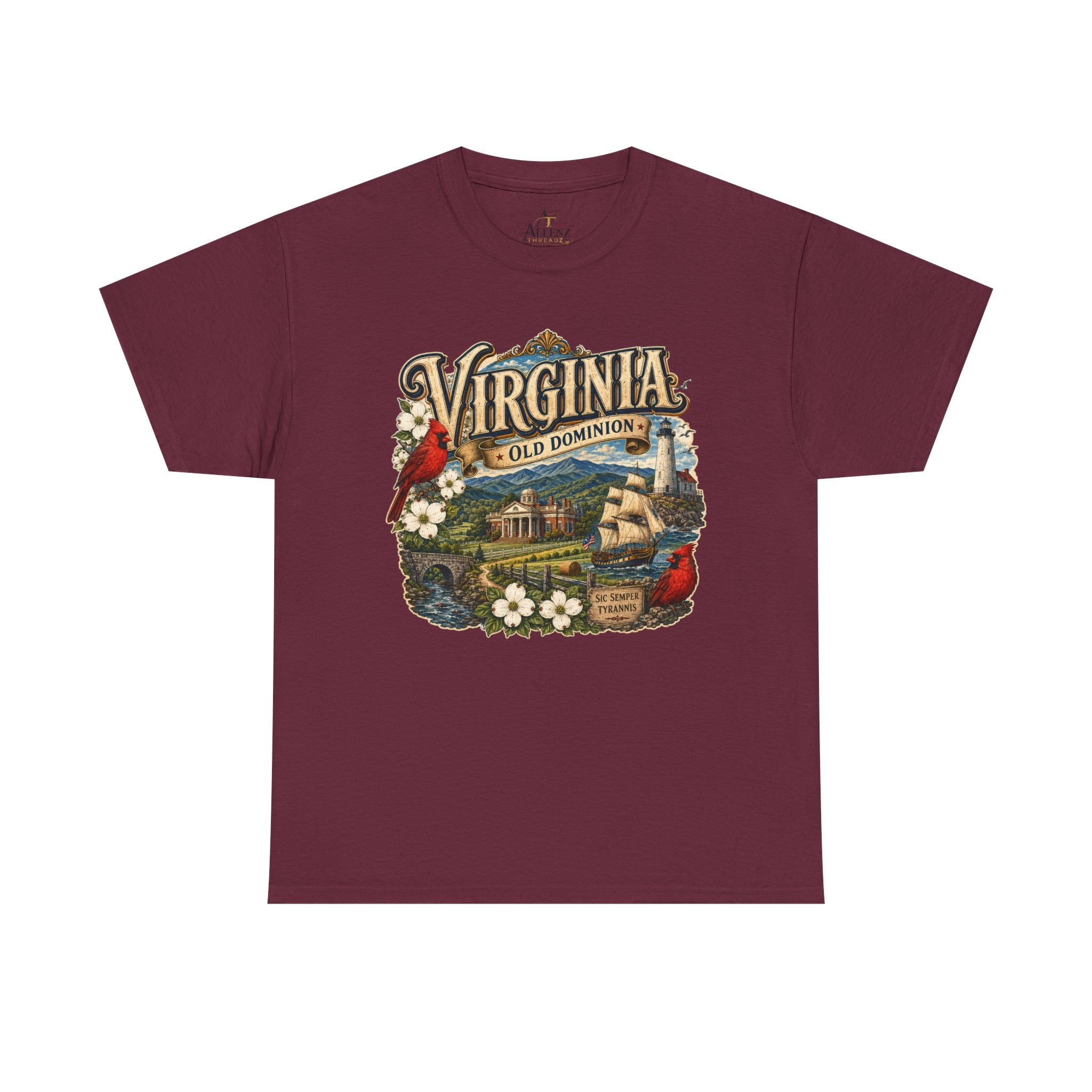 Unisex Heavy Cotton Tee Virginia – Timeless Beauty of the Old Dominion 🚢🕊️