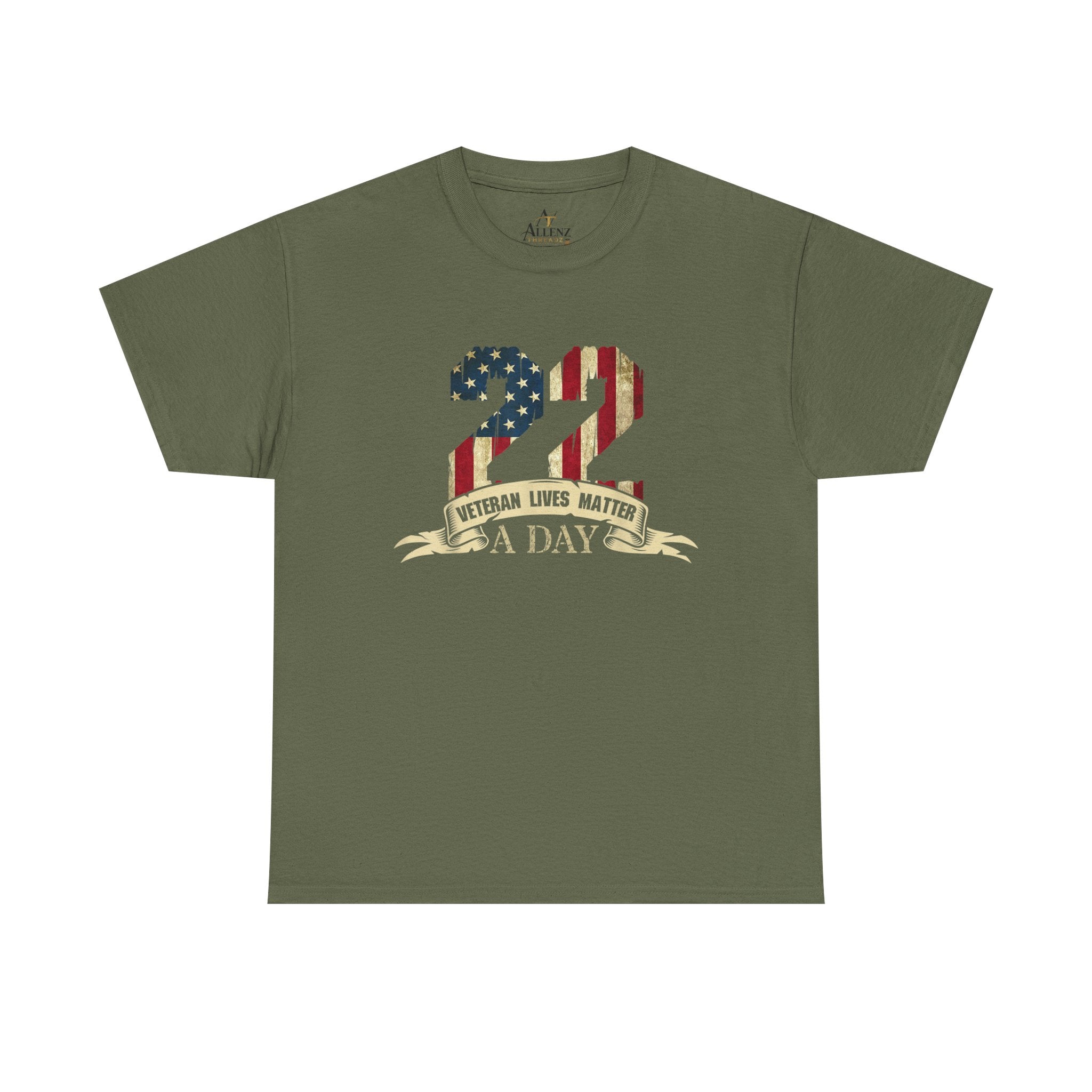 Unisex Heavy Cotton Tee 22 A Day – Veteran Lives Matter