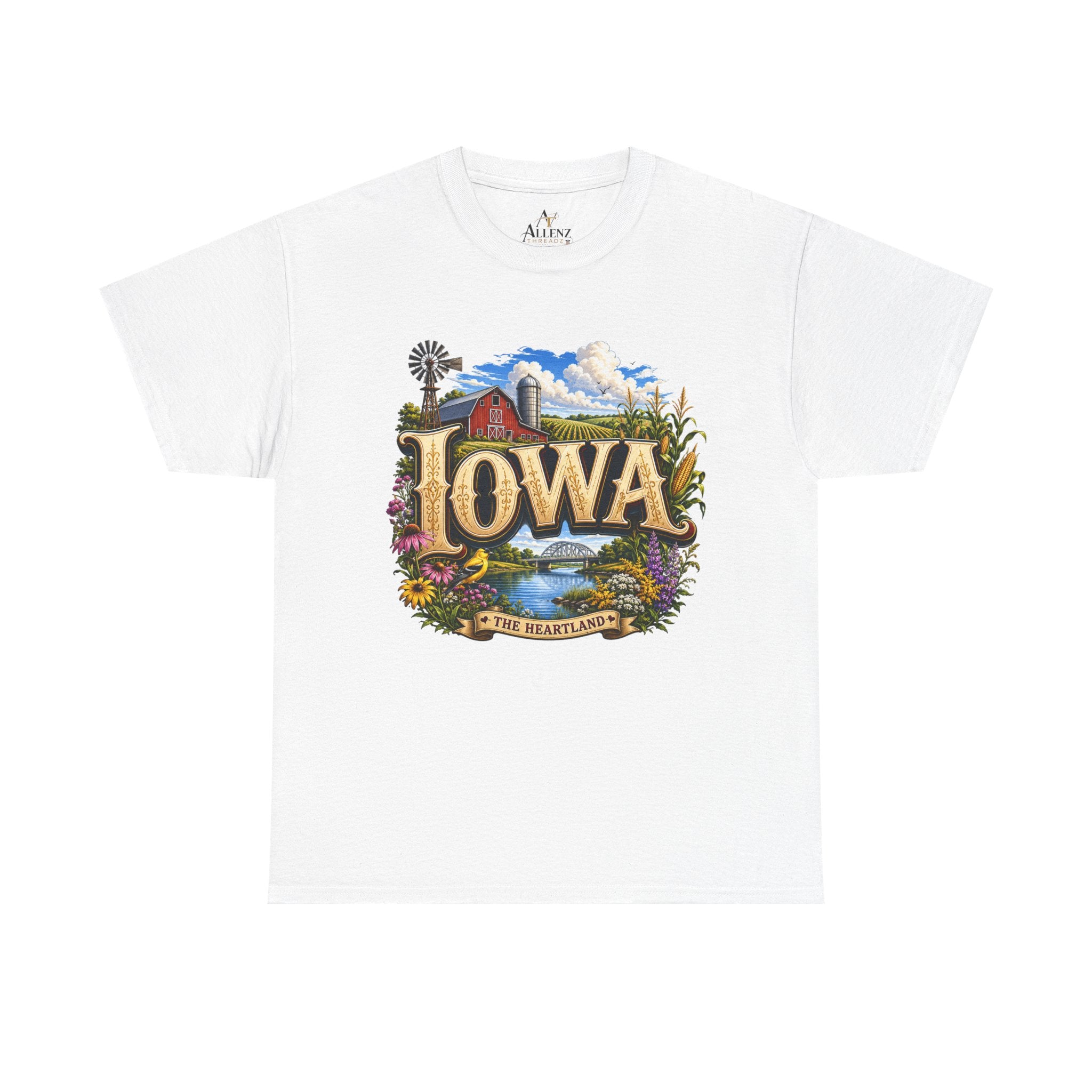 Unisex Heavy Cotton Tee 🌽 Iowa – America’s Heartland at Its Finest 🌽