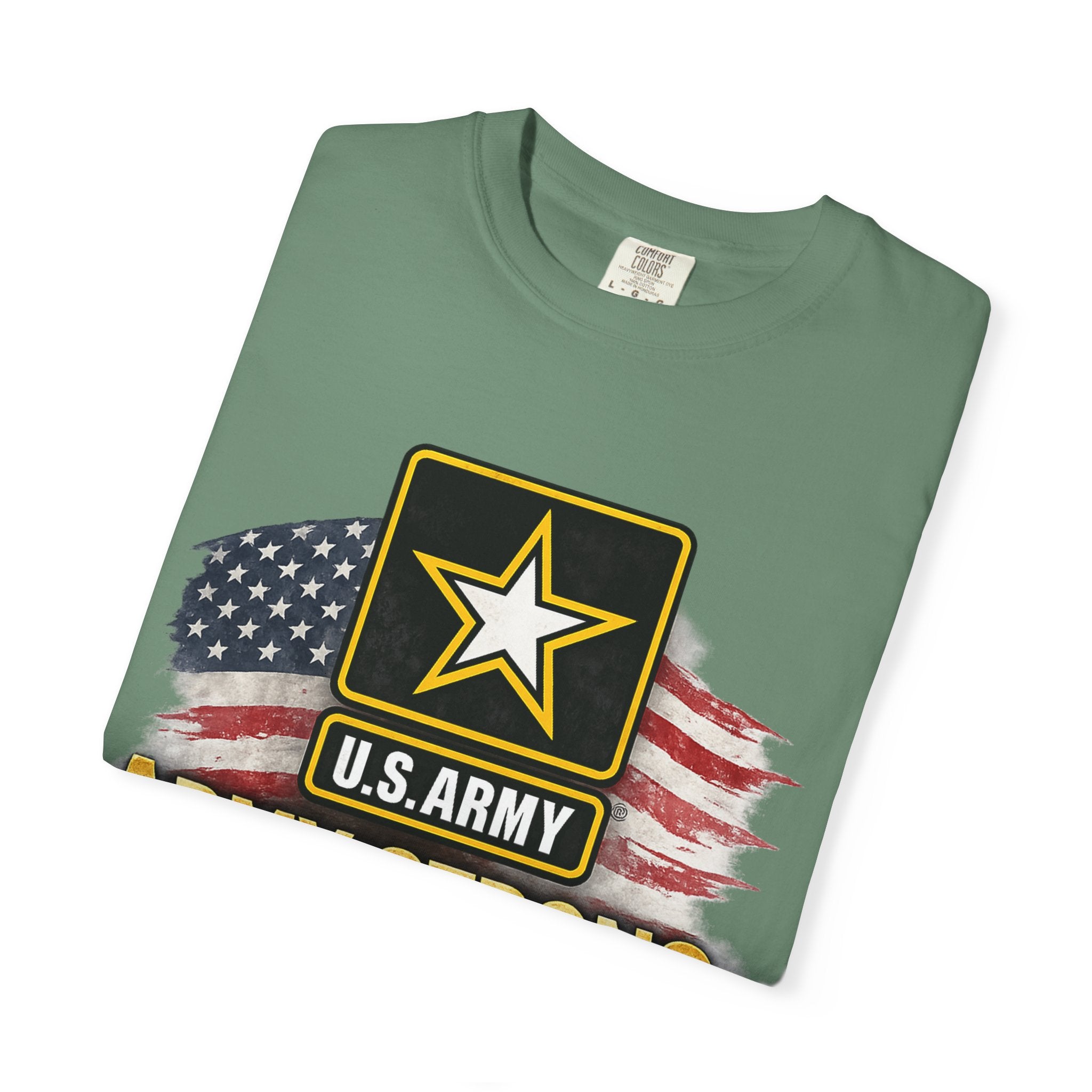 Army Strong T‑Shirt — U.S. Army Logo with American Flag ("This We'll Defend")
