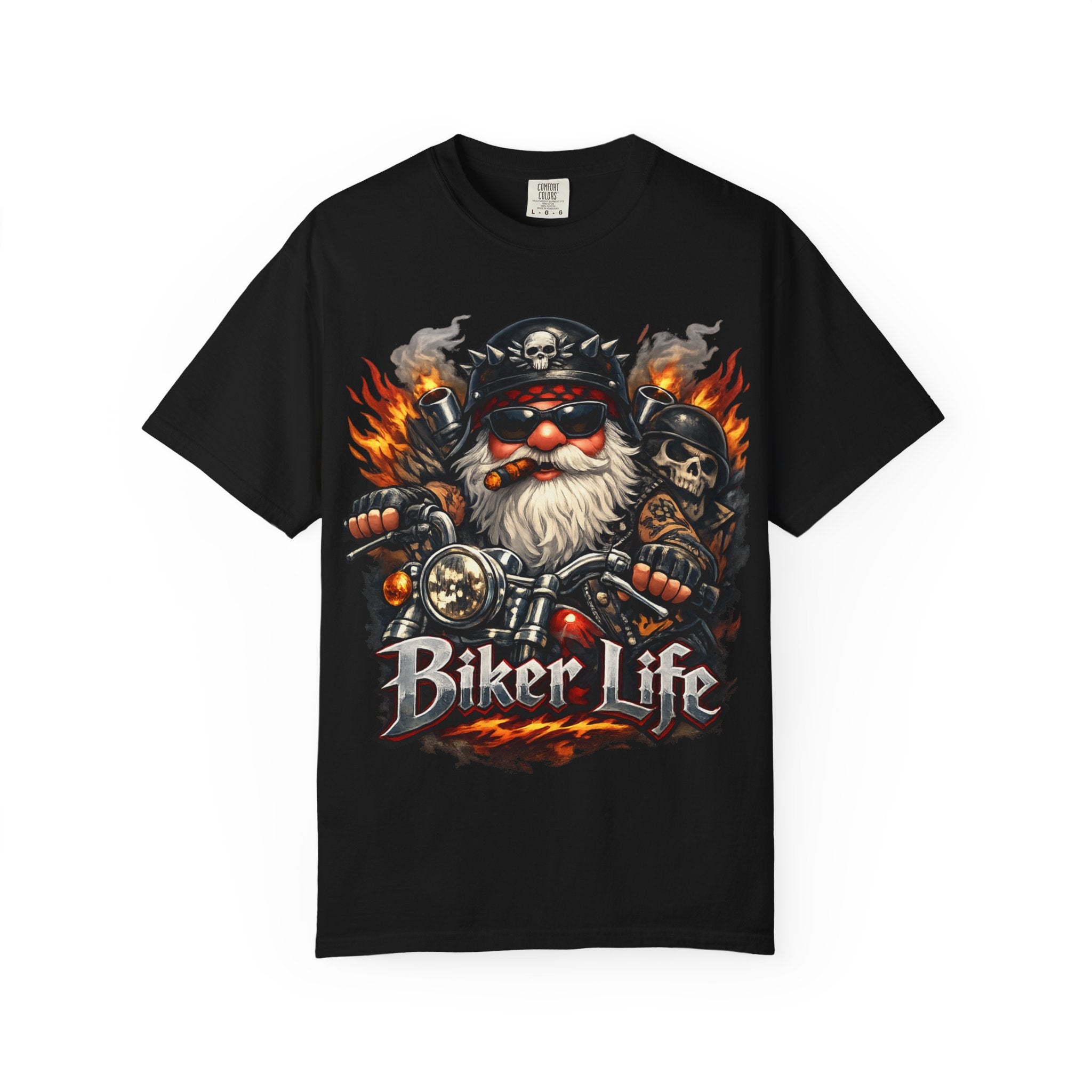Biker Life T-Shirt — Vintage Gnome Motorcycle Graphic Tee