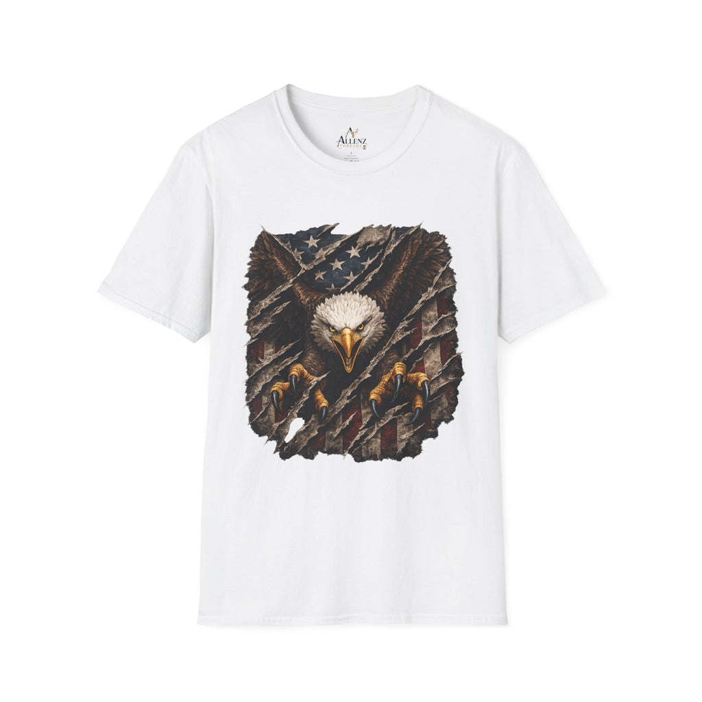 Eagle and Tattered American Flag T-Shirt