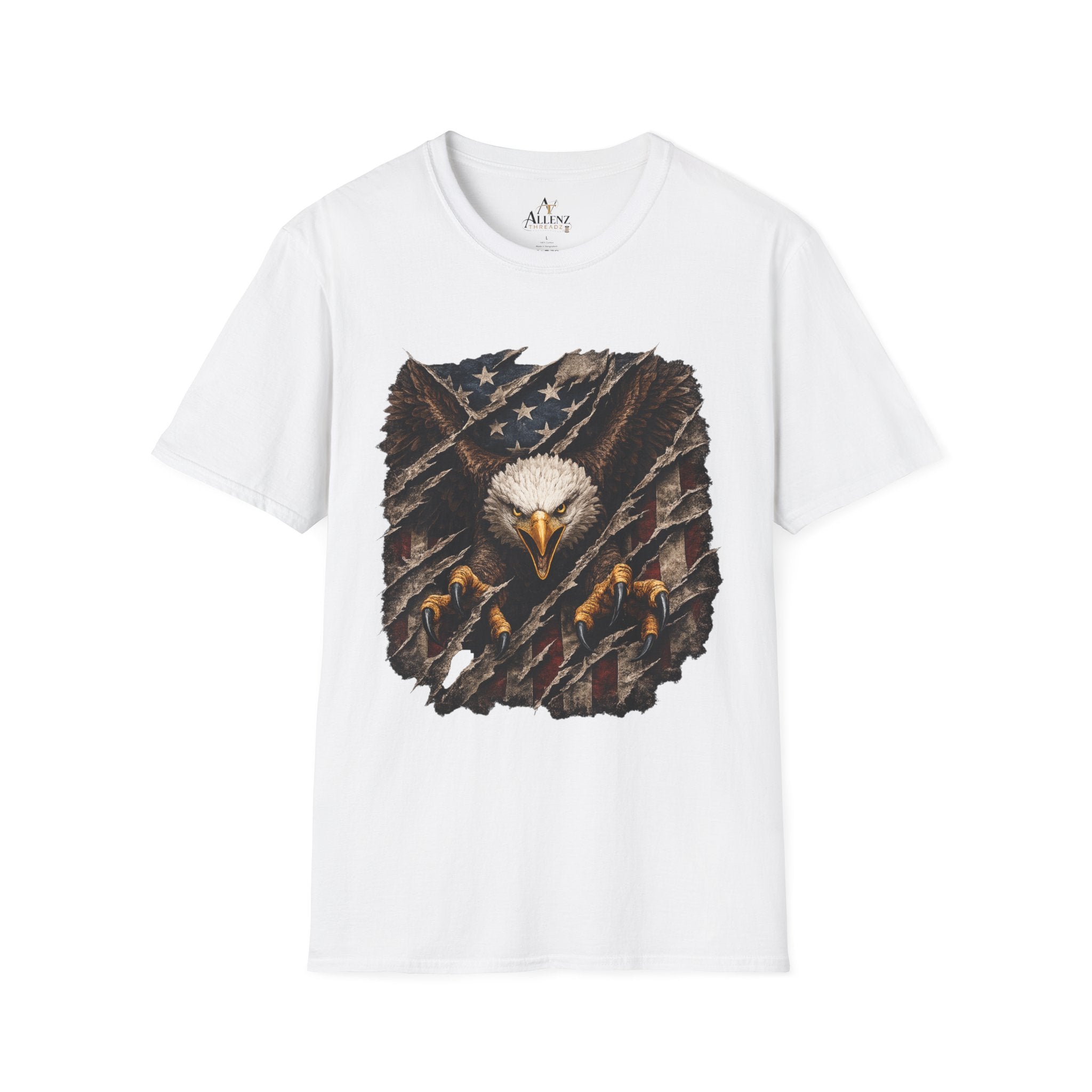Eagle and Tattered American Flag T-Shirt