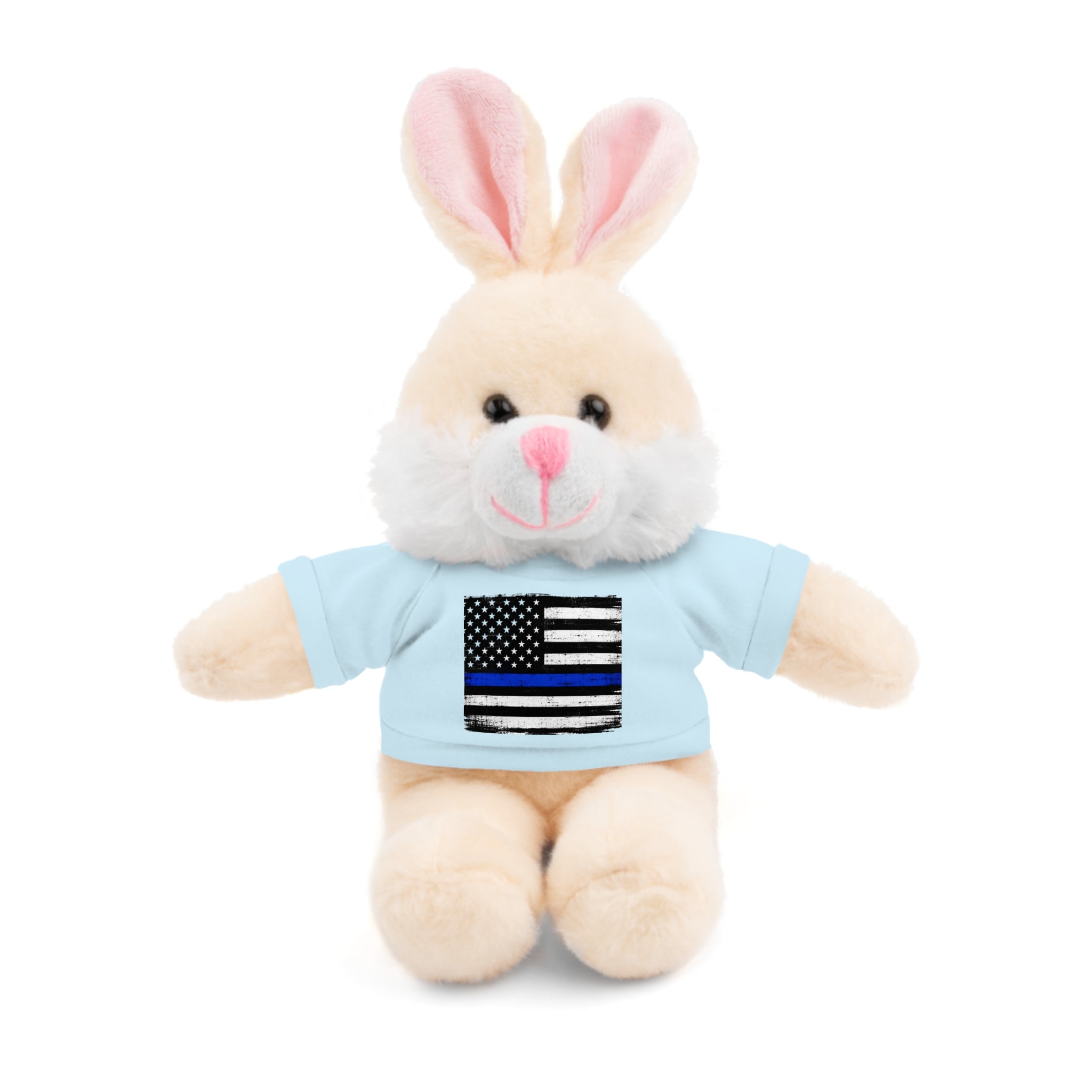Kids Stuffed Animal with Thin Blue line flag Tee