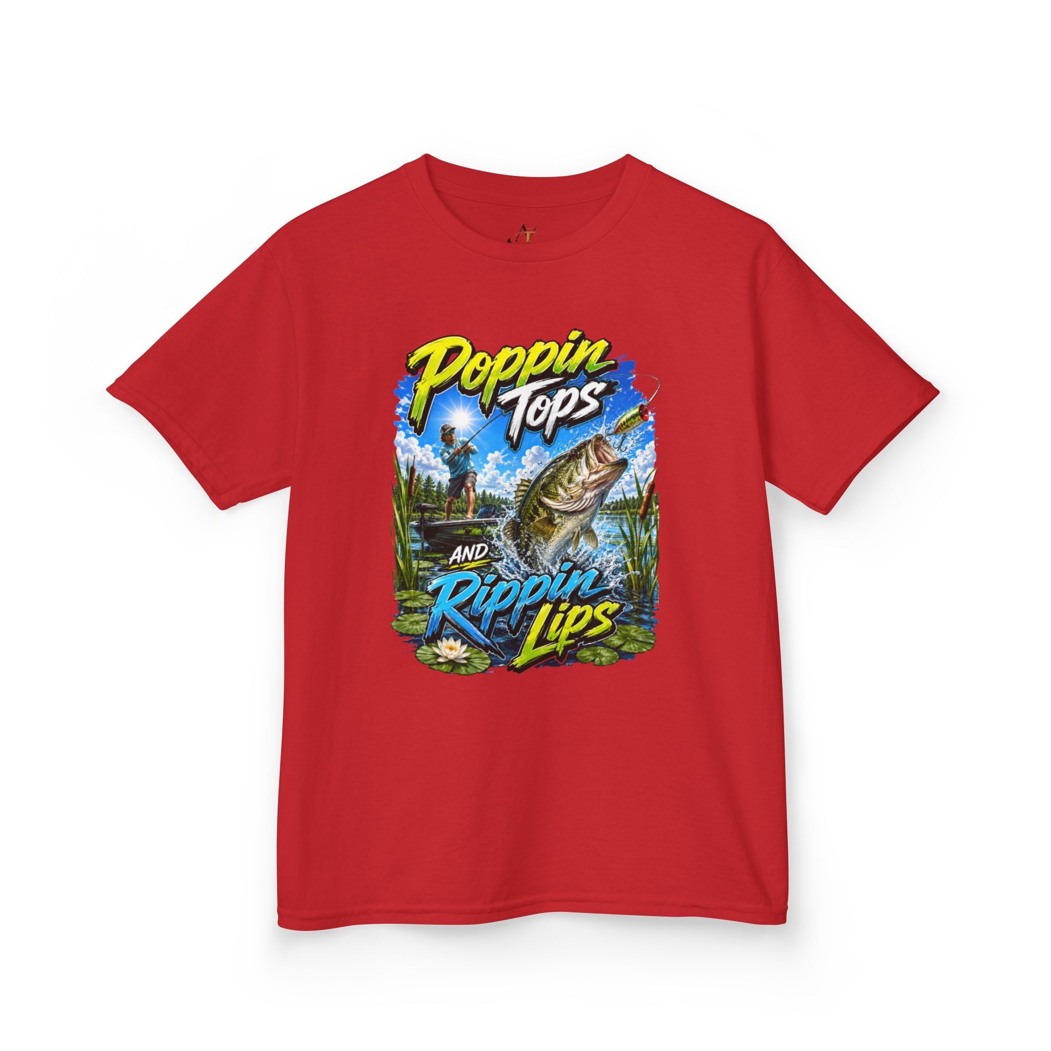 Poppin Tops Fishing Kids Heavy Cotton™ Tee