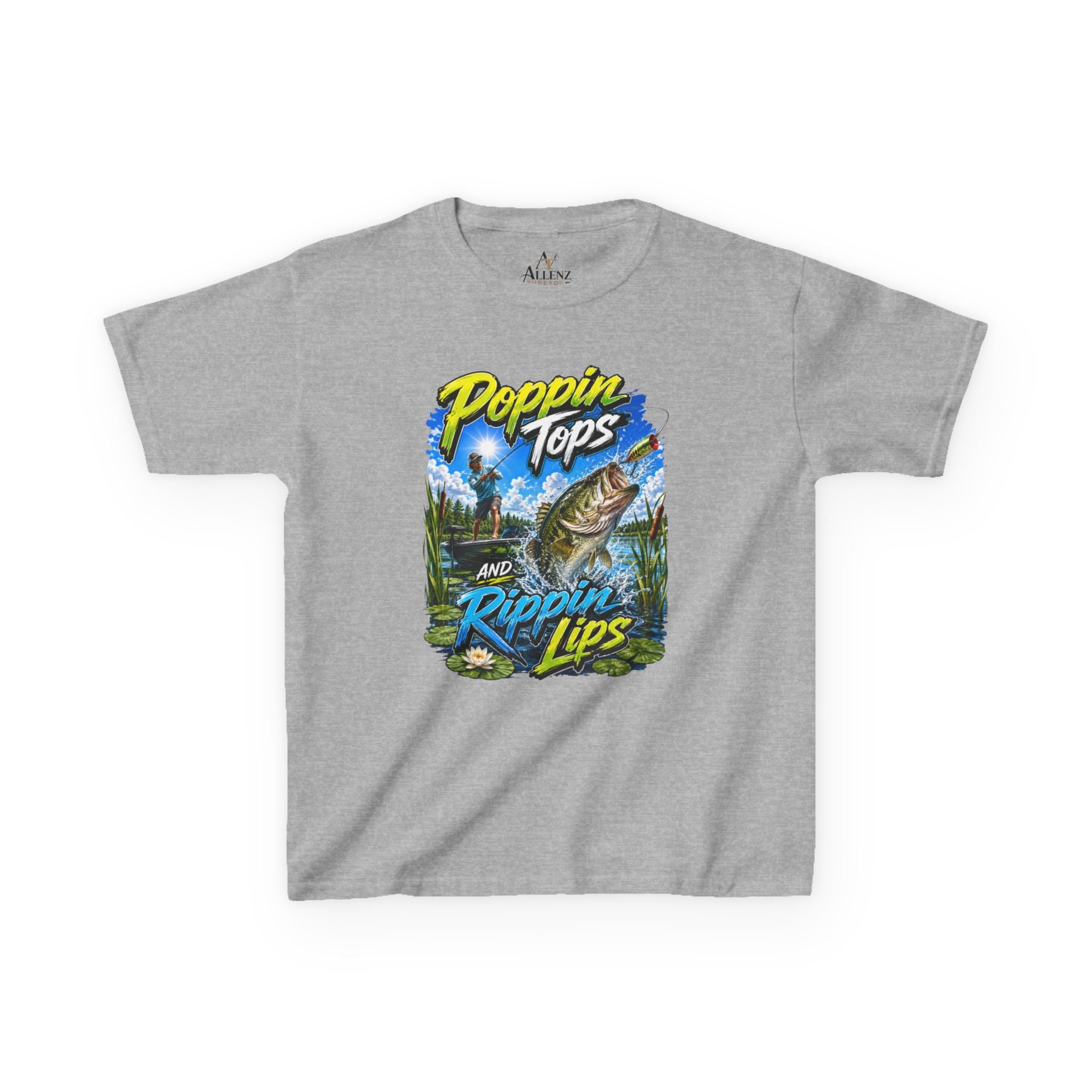 Poppin Tops Fishing Kids Heavy Cotton™ Tee