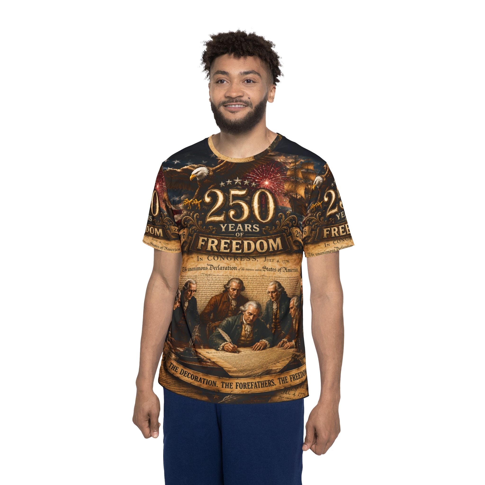 250 YEARS OF FREEDOM Men's Sports Jersey (AOP)