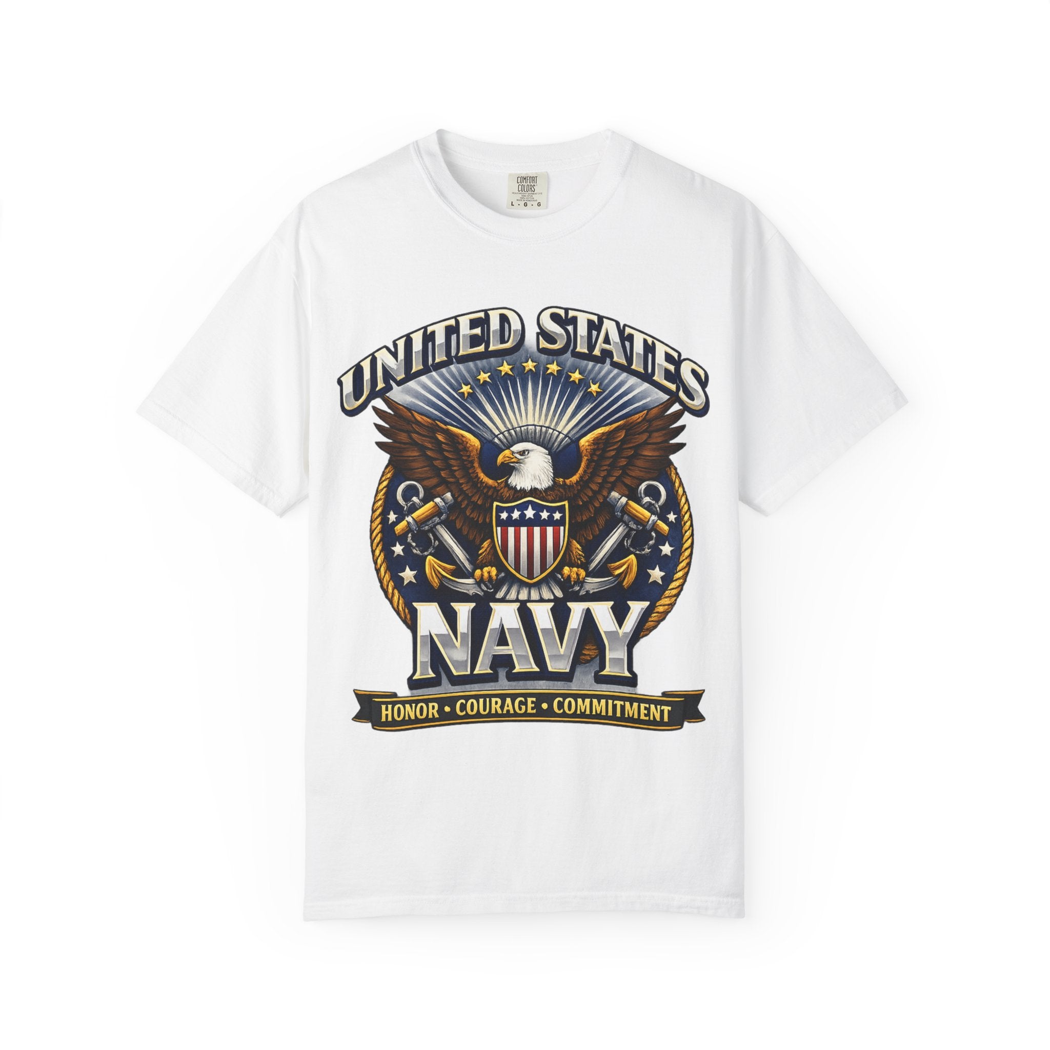 United States Navy Eagle Graphic T-Shirt — Honor Courage Commitment