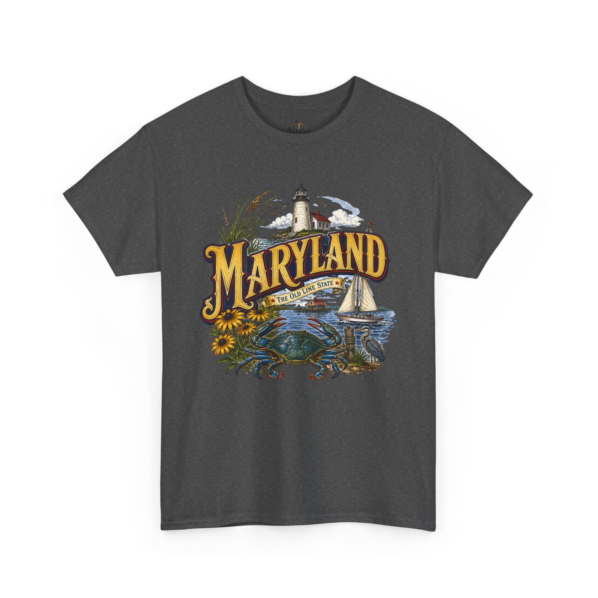 Unisex Heavy Cotton Tee🦀 Maryland – Coastal Pride and Chesapeake Charm 🦀