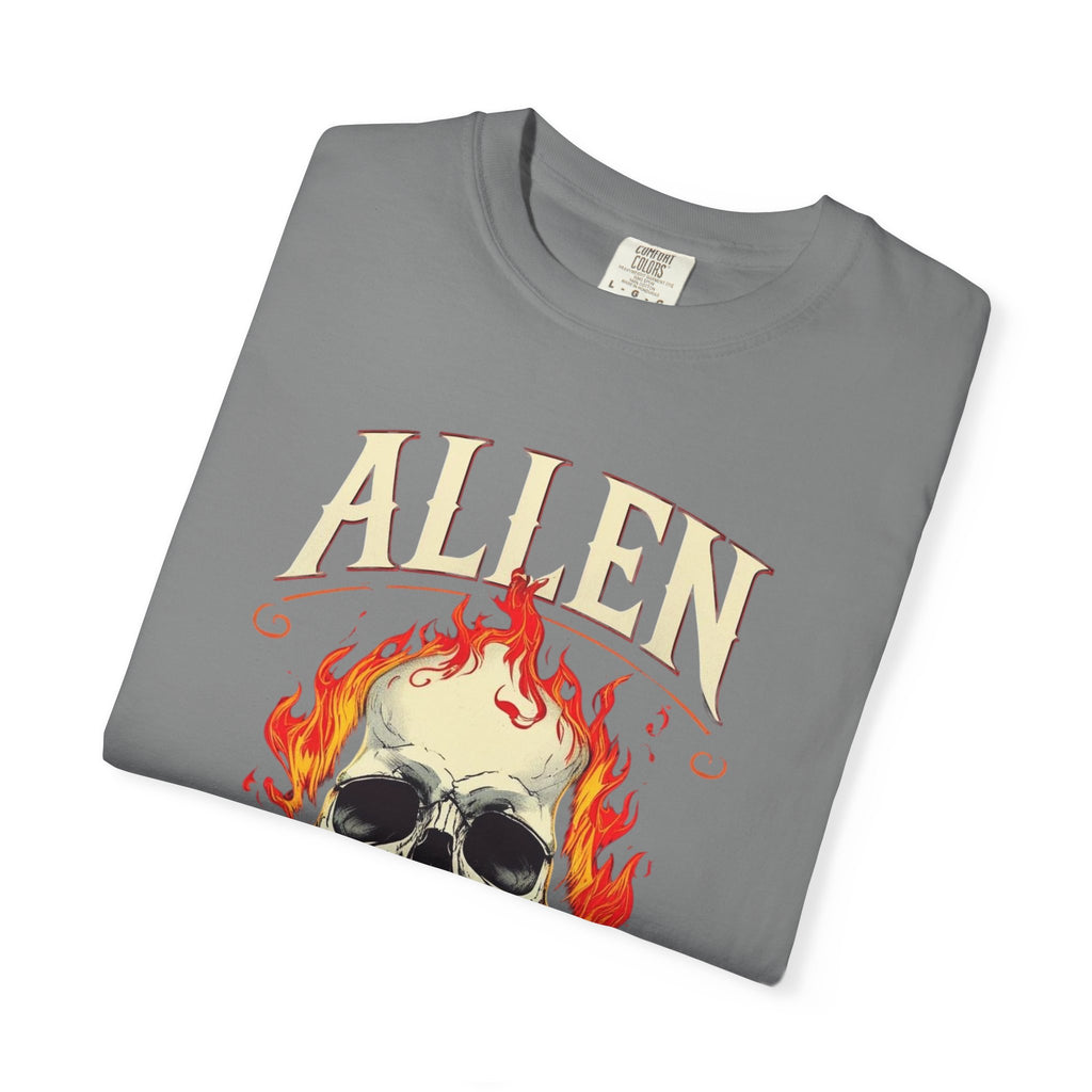 Skull and Flames Cutlery T-Shirt — Allen Cutlery Graphic Tee