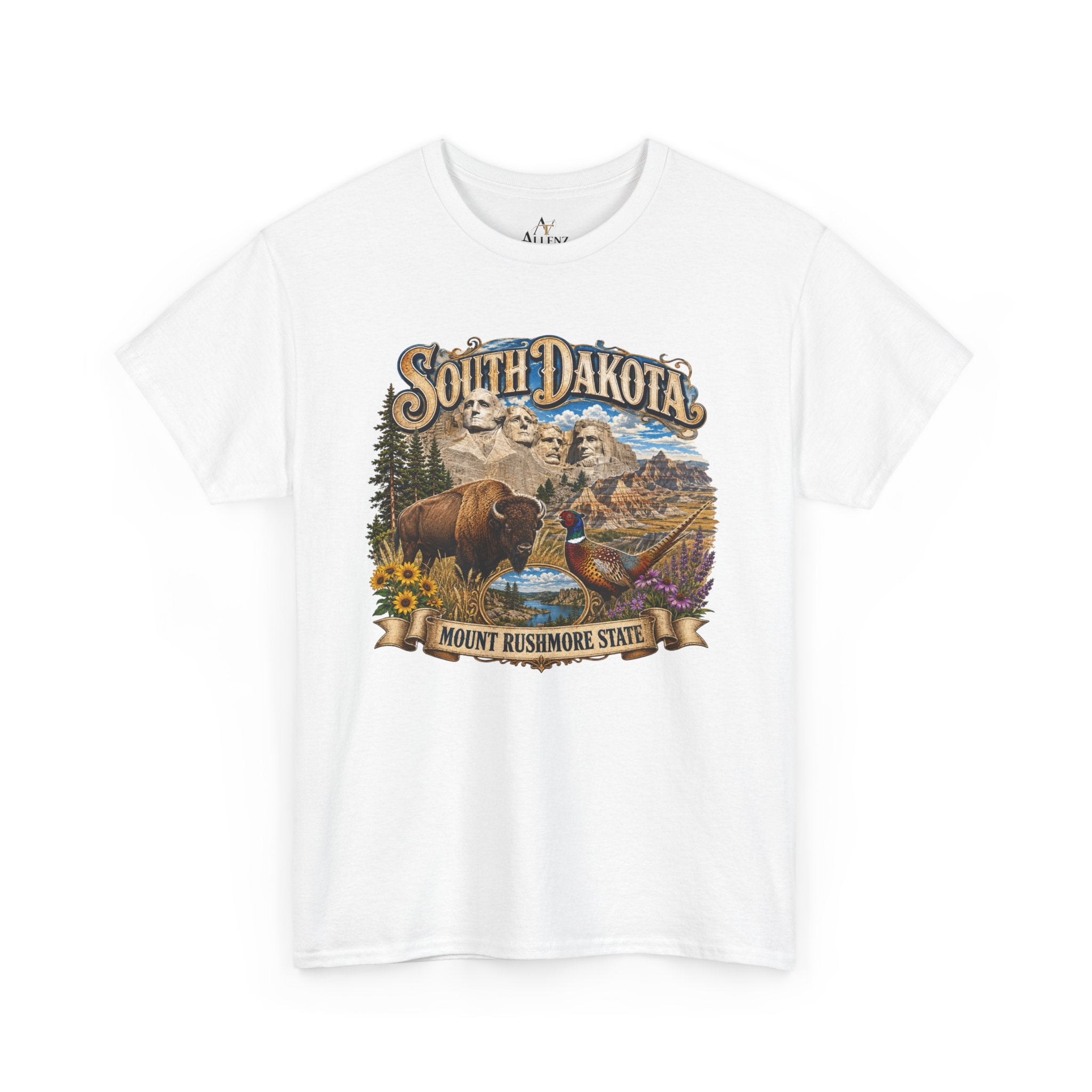 Unisex Heavy Cotton Tee South Dakota – Legendary Spirit of the Mount Rushmore State ⛰️
