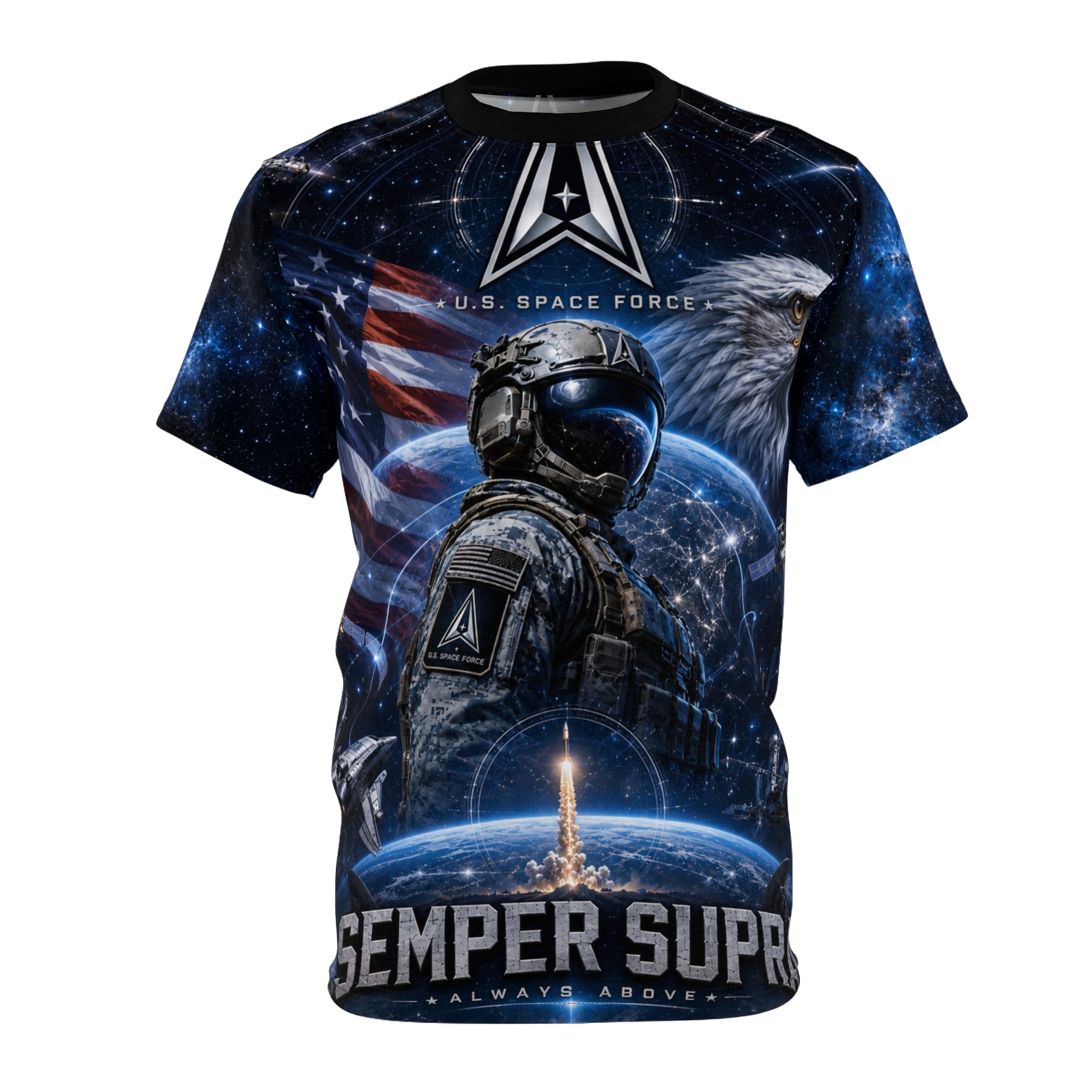 US Space Force Unisex Cut and Sew Tee (AOP)
