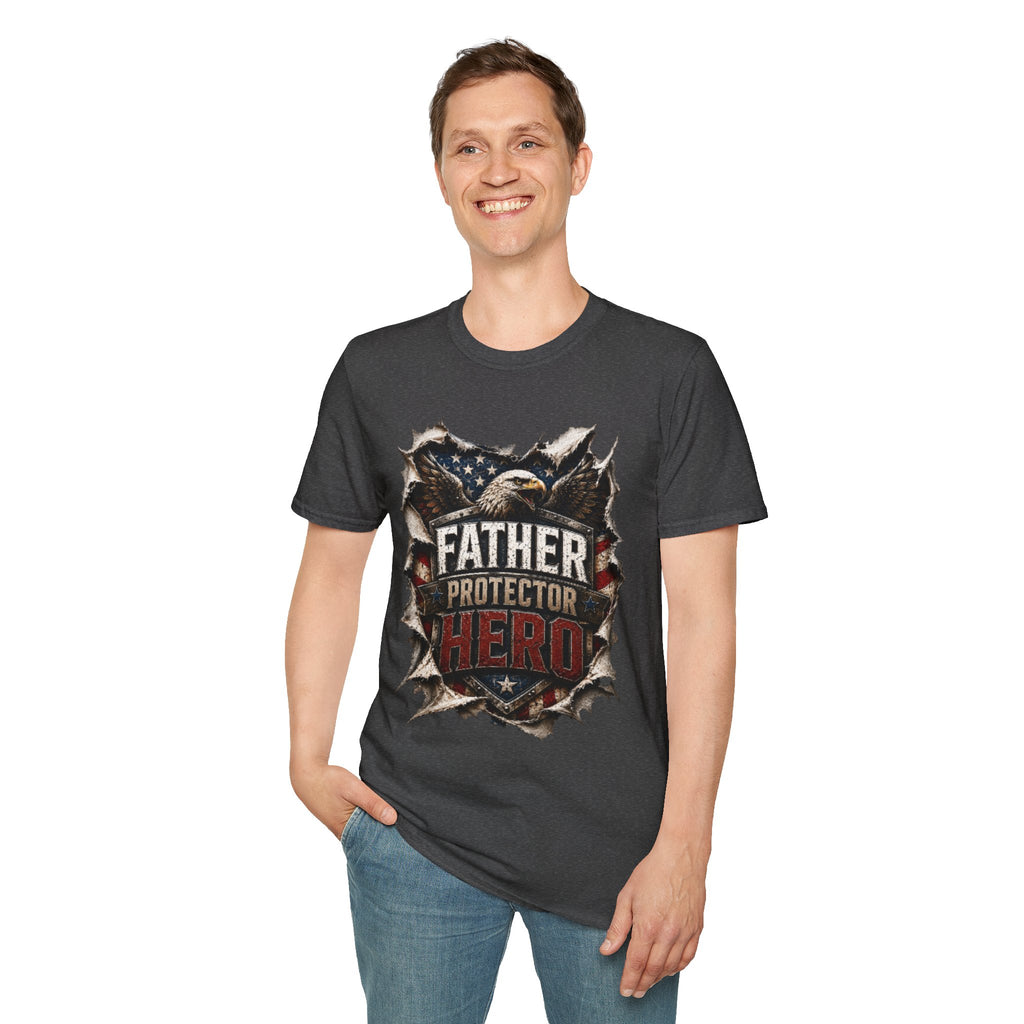 Father Protector Hero Unisex Softstyle T-Shirt