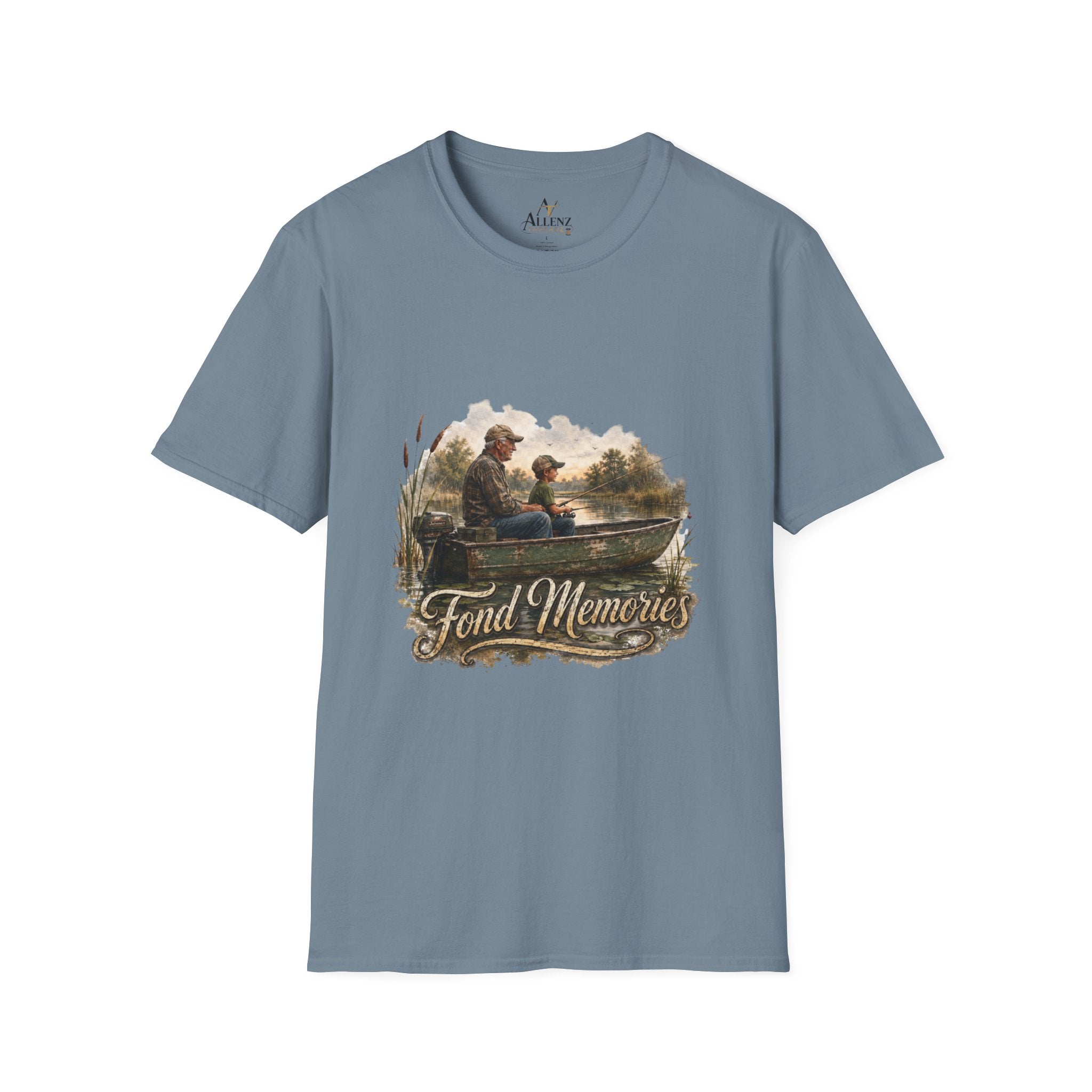 Grandpa and Grandson Fishing Unisex Softstyle T-Shirt
