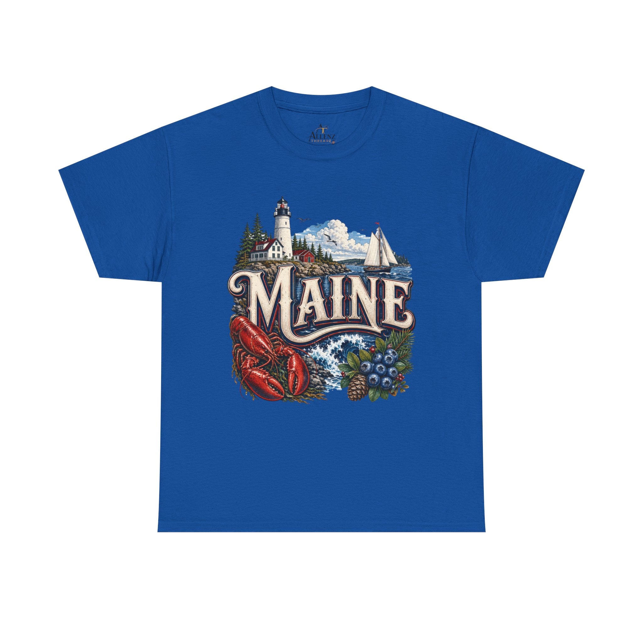 Unisex Heavy Cotton Tee 🦞 Maine – Coastal Beauty and New England Charm 🦞