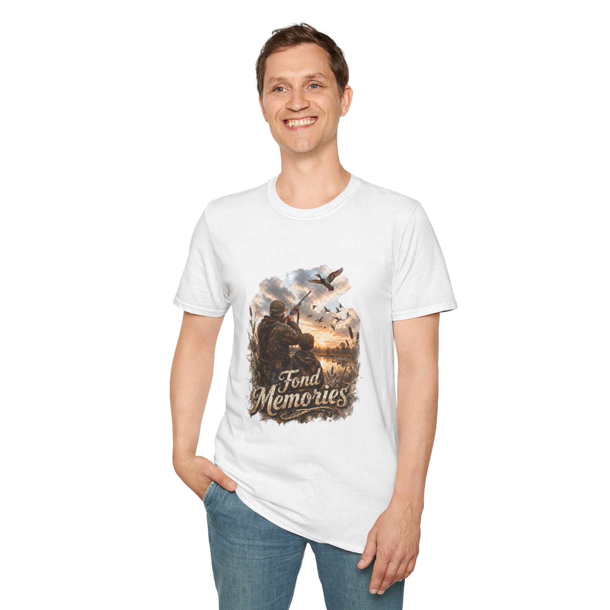 Grandpa and Grandson Hunting Unisex Softstyle T-Shirt