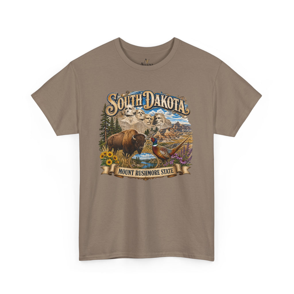 Unisex Heavy Cotton Tee South Dakota – Legendary Spirit of the Mount Rushmore State ⛰️