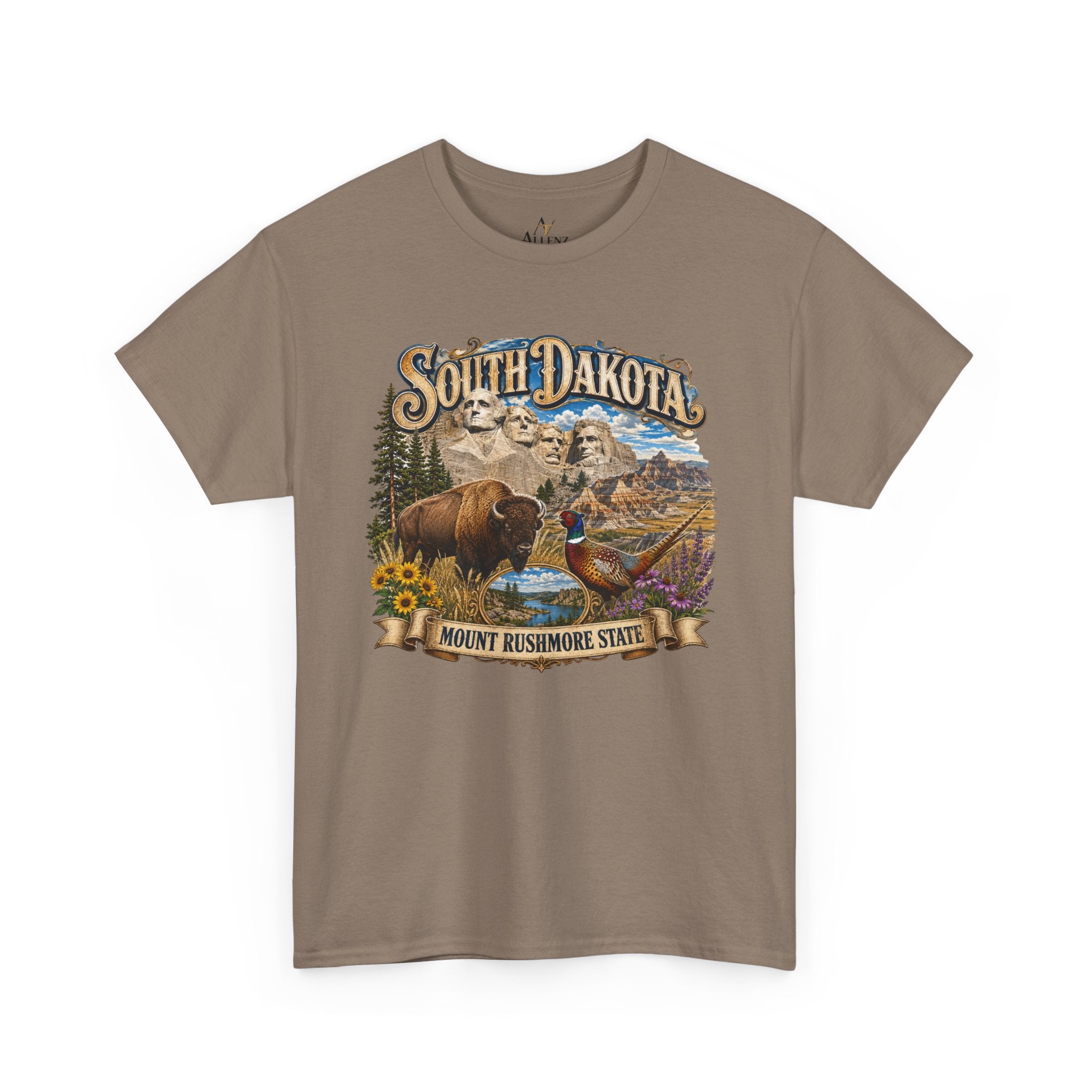 Unisex Heavy Cotton Tee South Dakota – Legendary Spirit of the Mount Rushmore State ⛰️