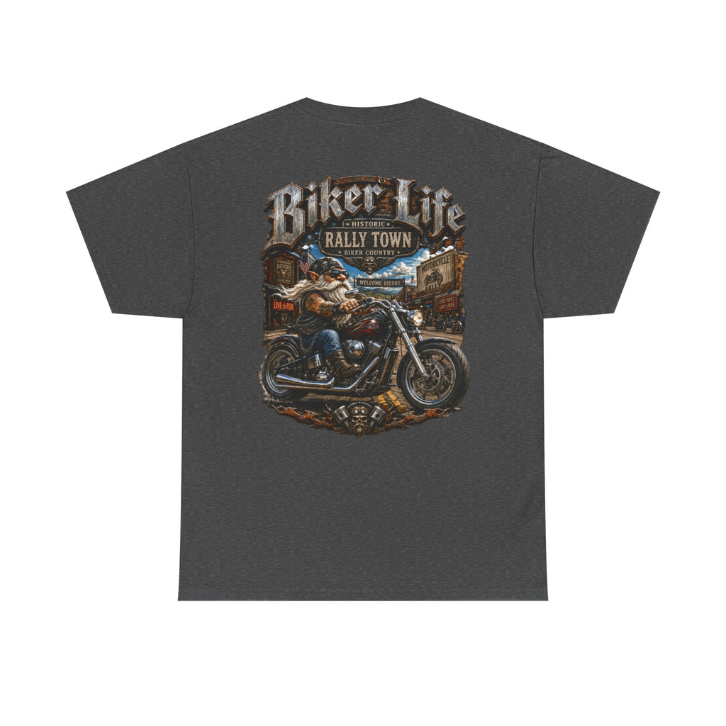 Gnome Biker Life Unisex Heavy Cotton Tee