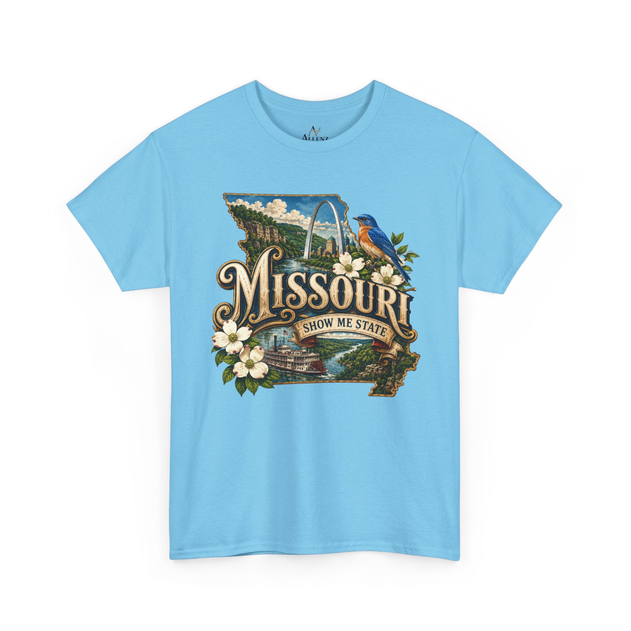 Unisex Heavy Cotton Tee🌊 Missouri – River Heritage and Heartland Beauty 🌊
