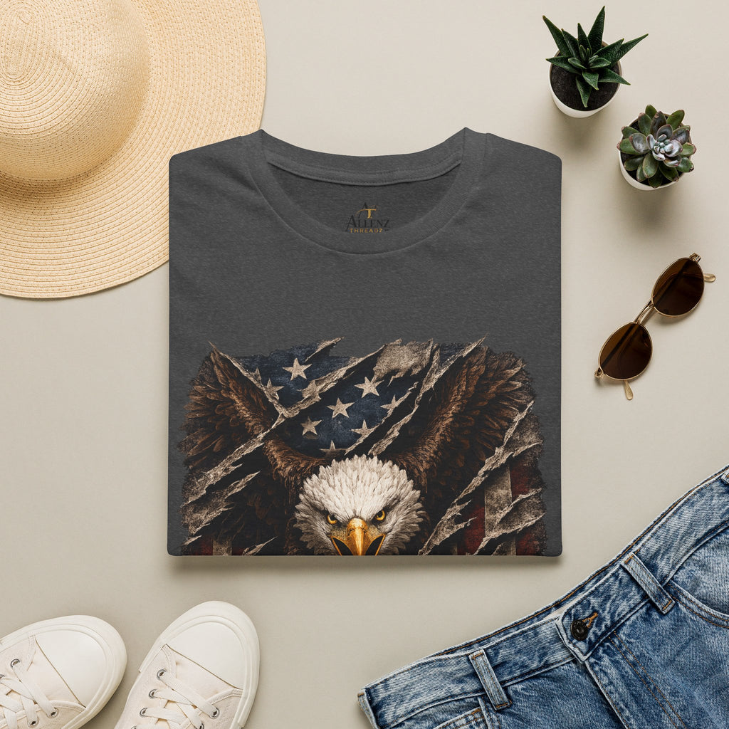 Eagle and Tattered American Flag T-Shirt