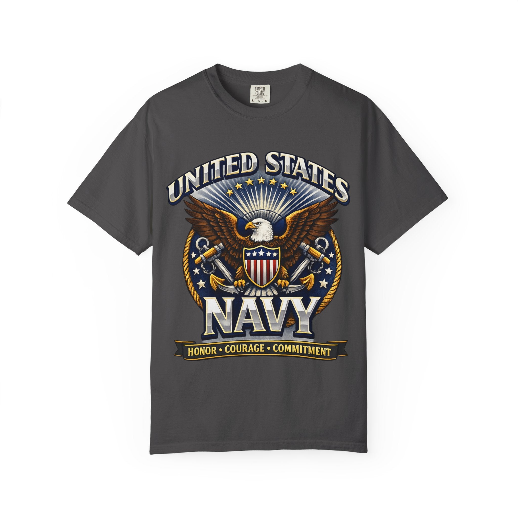 United States Navy Eagle Graphic T-Shirt — Honor Courage Commitment