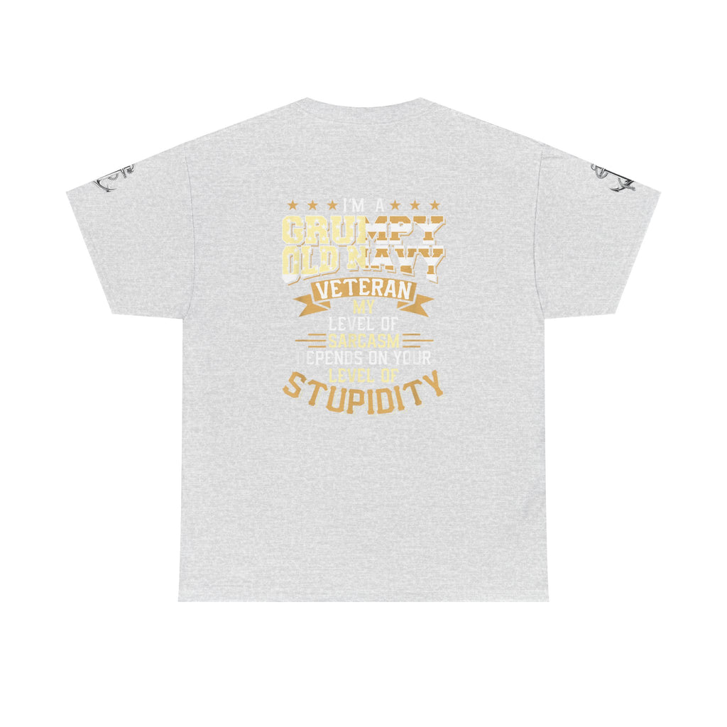 Unisex Heavy Cotton Tee⚓ “I’m A Grumpy Old Navy Veteran” Funny Veteran Shirt ⚓
