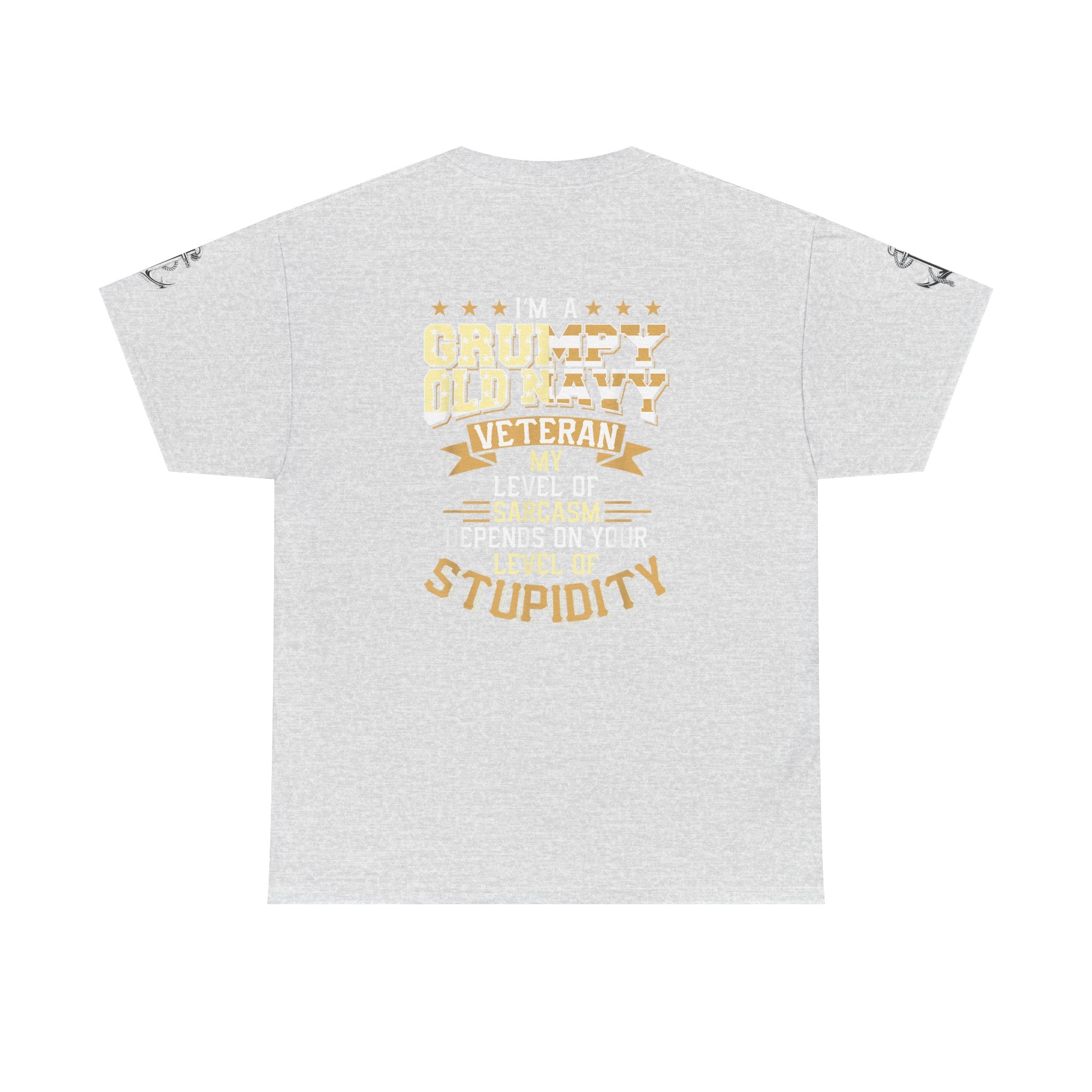 Unisex Heavy Cotton Tee⚓ “I’m A Grumpy Old Navy Veteran” Funny Veteran Shirt ⚓
