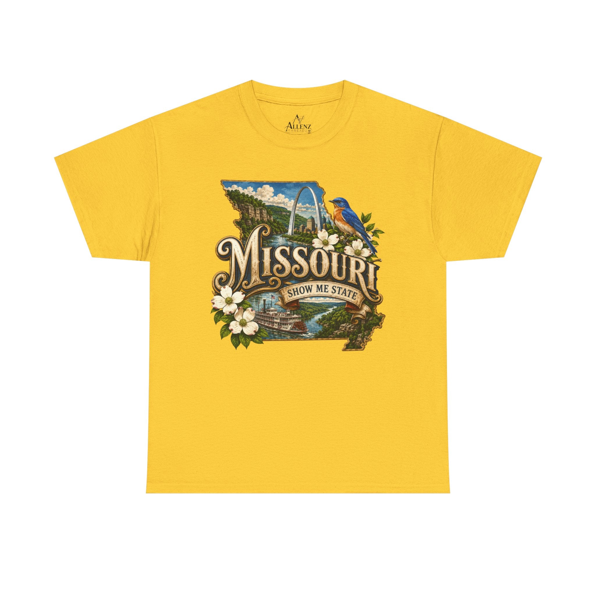 Unisex Heavy Cotton Tee🌊 Missouri – River Heritage and Heartland Beauty 🌊